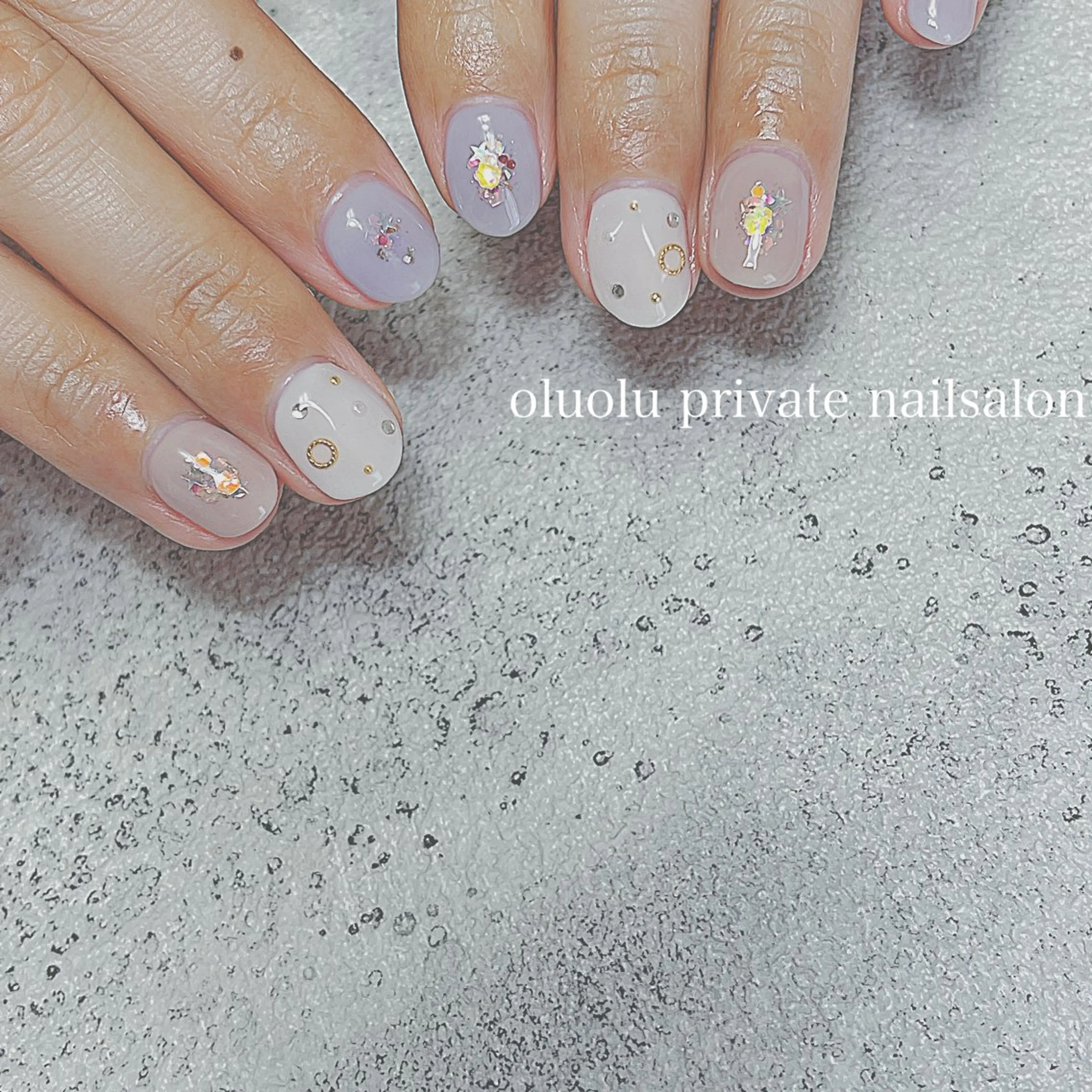 ネイル アートネイル オーロラネイル フットネイル ジェルネイル ニュアンスネイル ハンドネイル 大村 紬華のネイルデザイン