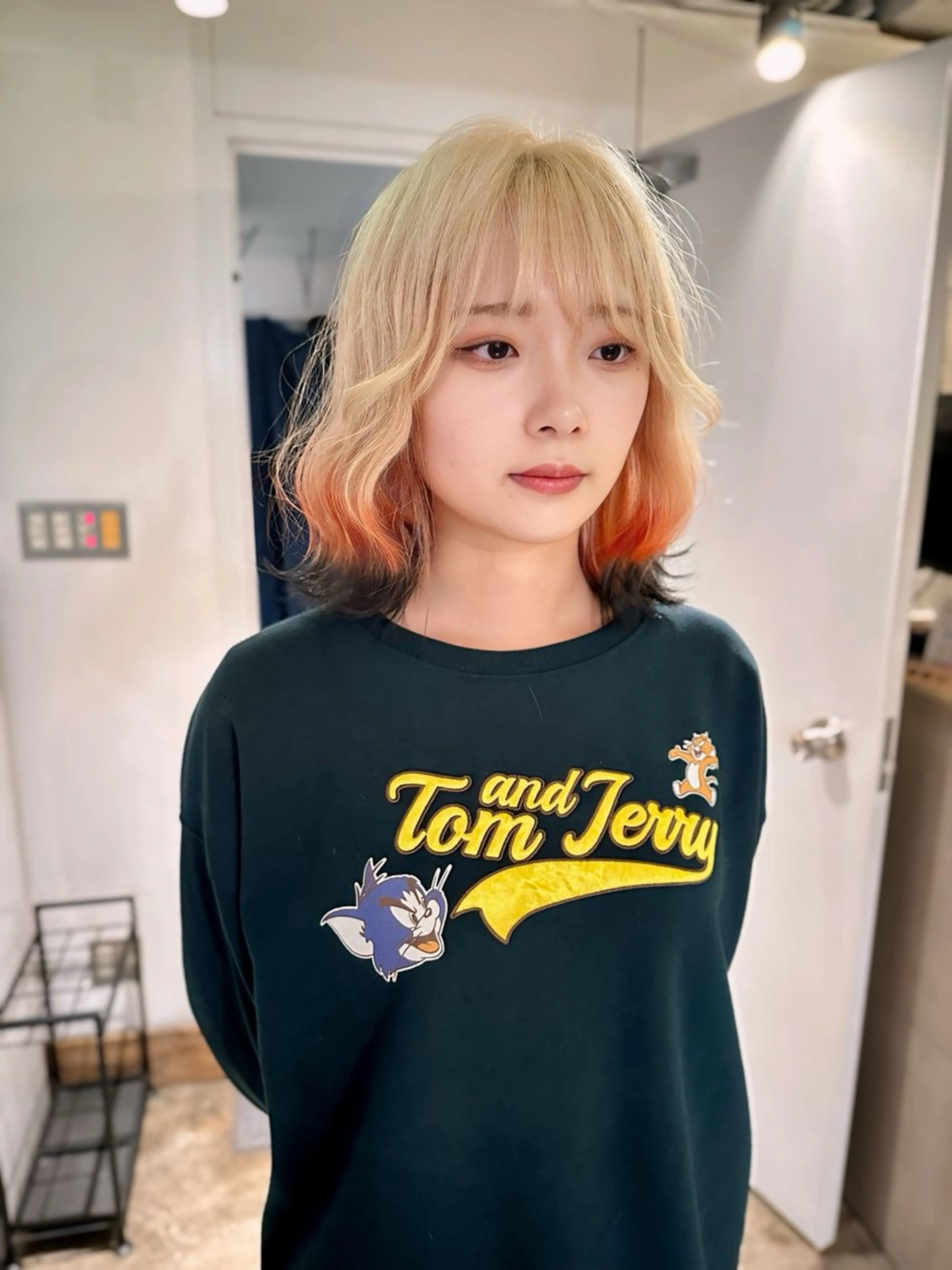 ミディアム カラー カット ヘアカラー トリートメント ヘアセット ✨艶ブリーチカラー ✨四ノ宮裕己のヘアスタイル