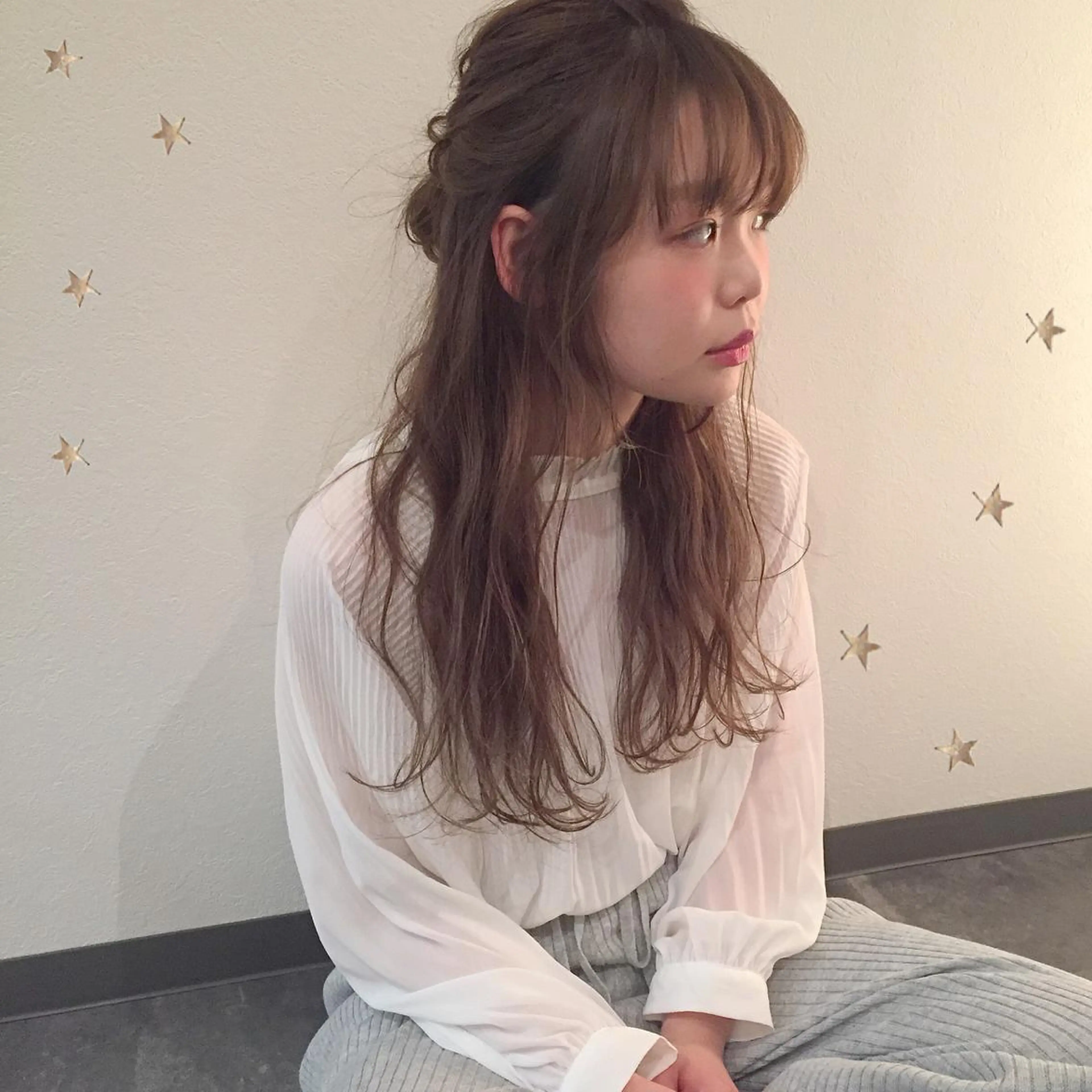 ロング ヘアアレンジ ハーフアップ salon AKIRA所属・市川 千夏のヘアスタイル