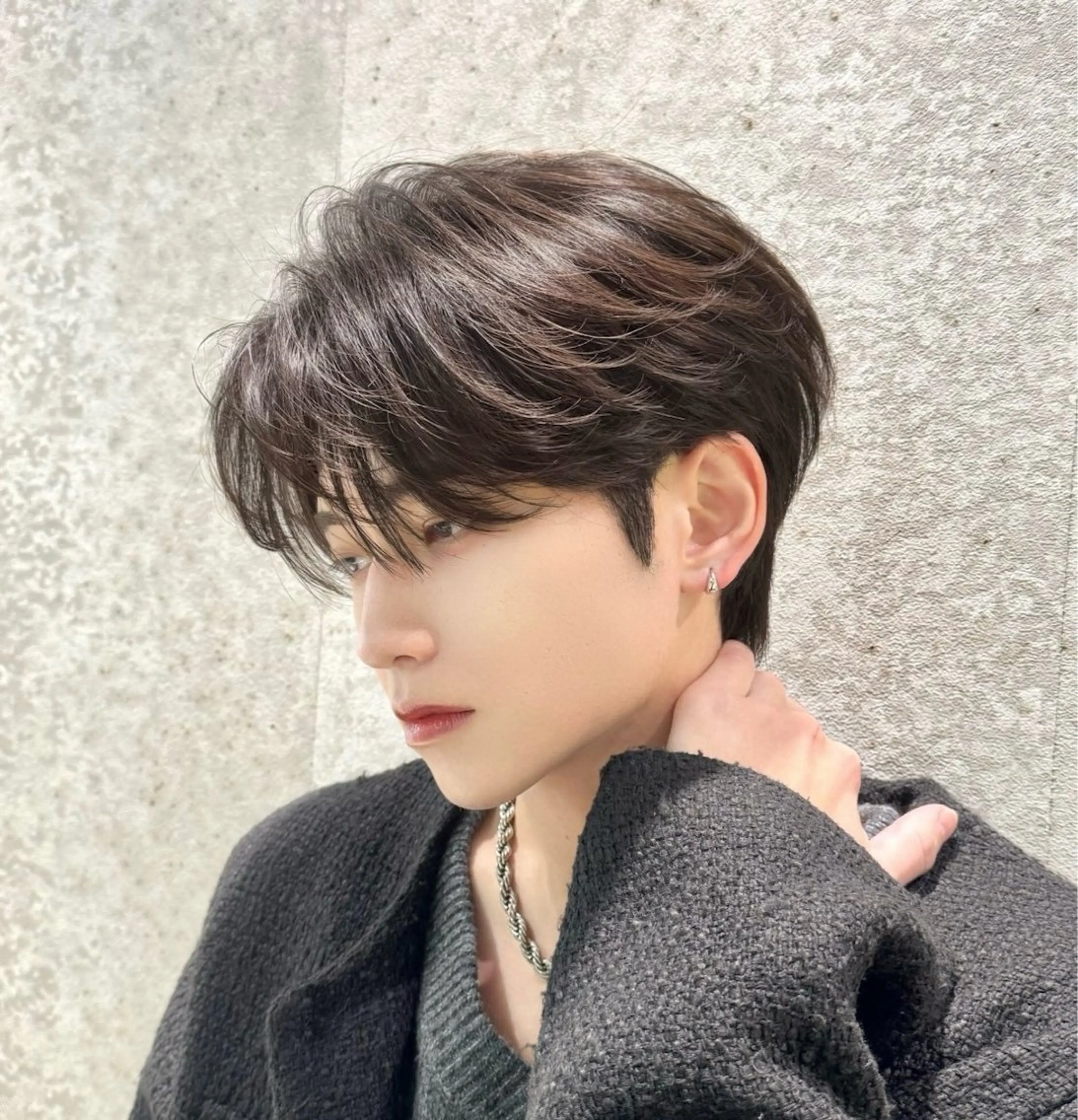 メンズ センターパート ボブ/縮毛矯正/美髪 髪質改善/大和田拓夢のヘアスタイル