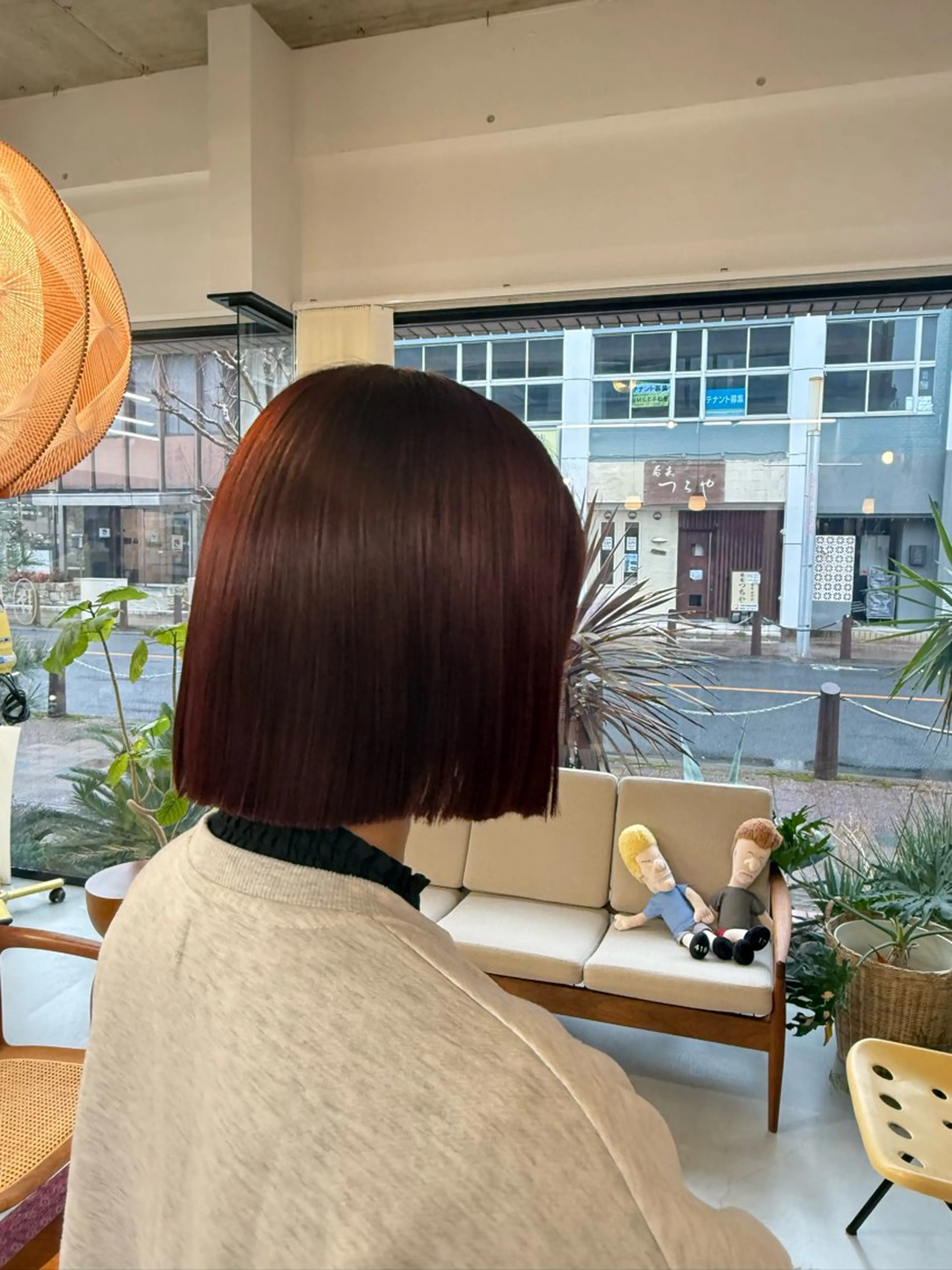 ミディアム カラー レッドカラー カット ヘアカラー まなみ/ PORT SALONのヘアスタイル