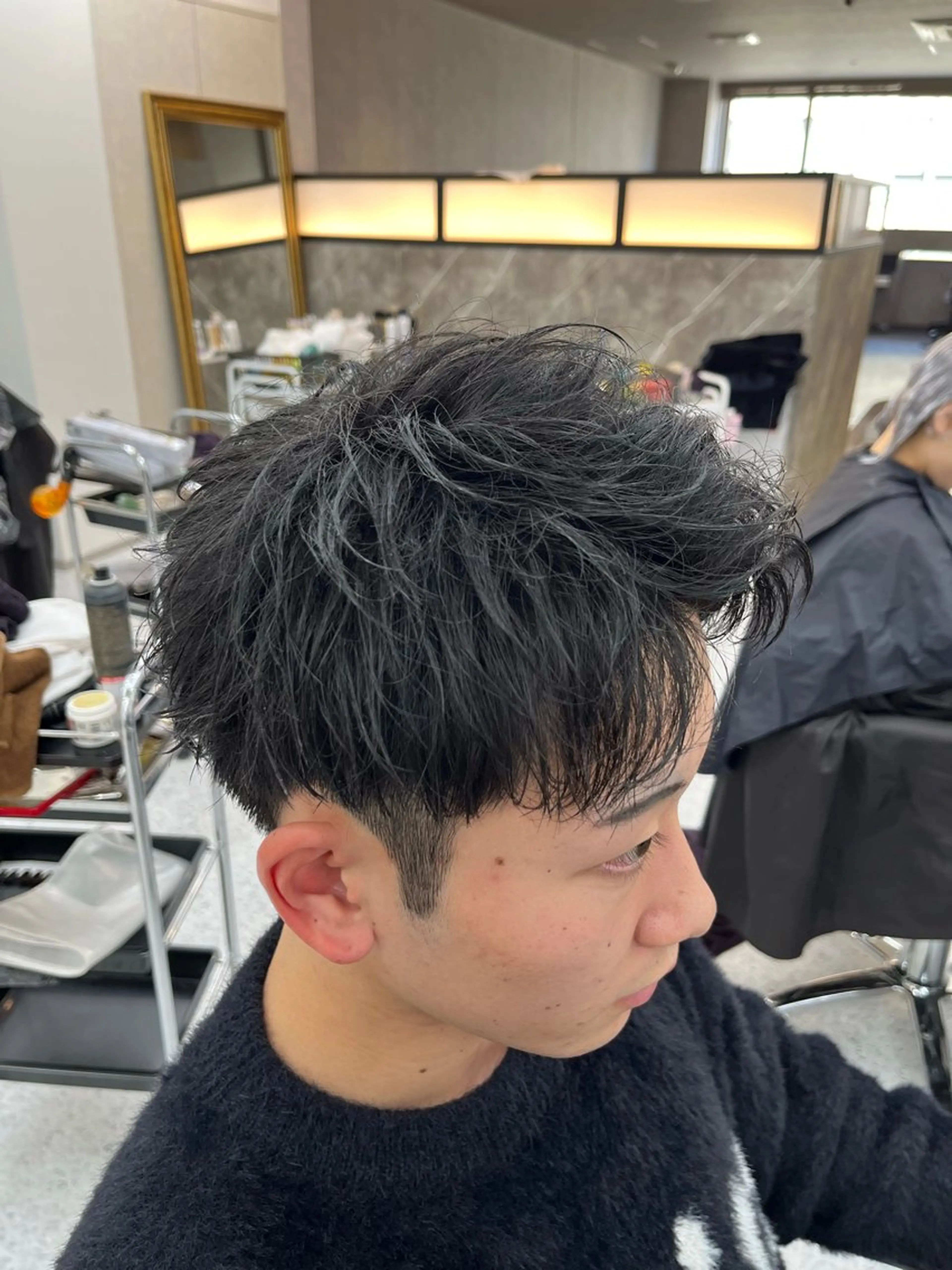 パーマ メンズ カット パーマ 小島 希星のヘアスタイル