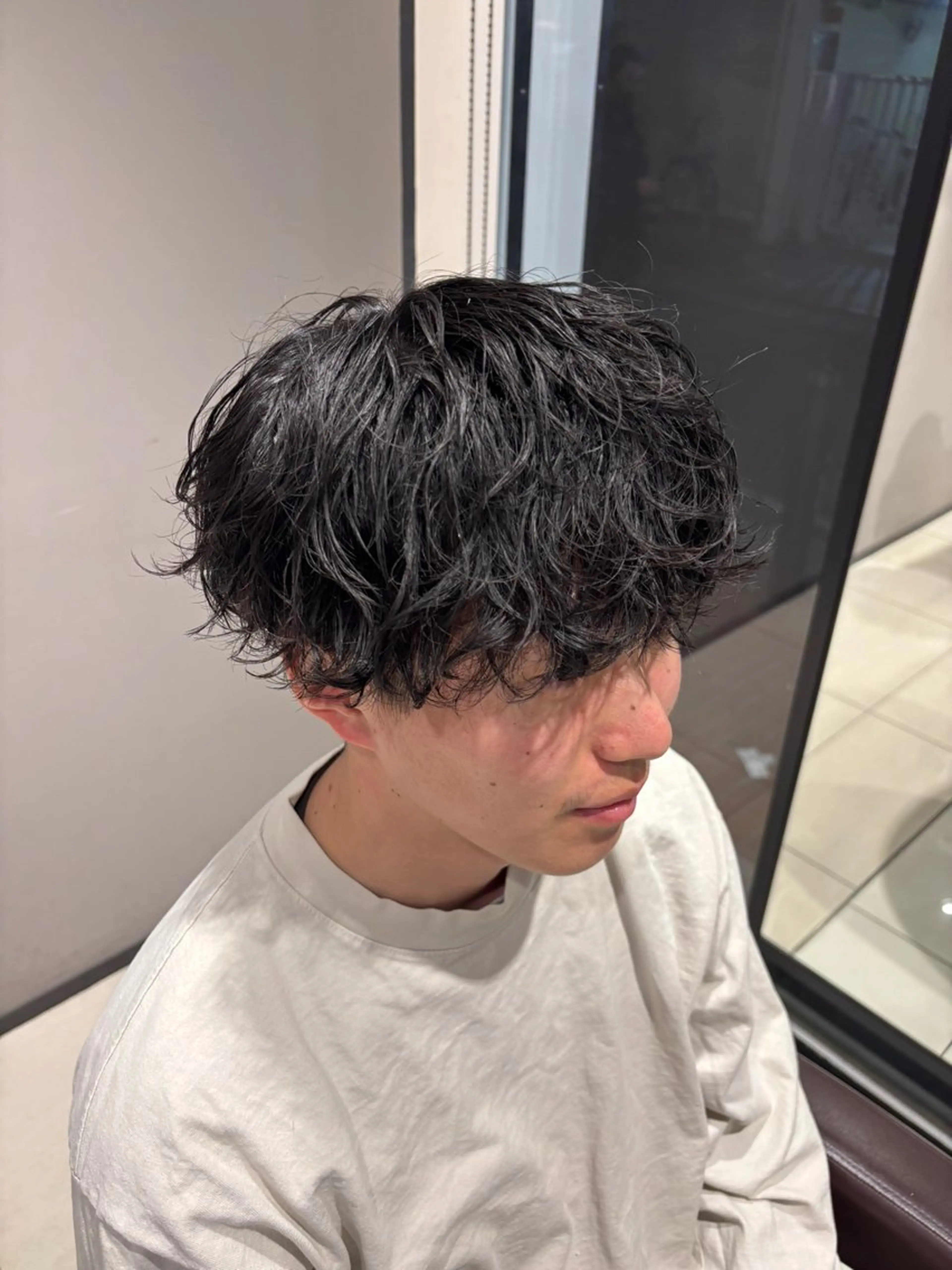 パーマ メンズ マッシュ メンズパーマ 刈り上げ スパイラルパーマ 関内/メンズパーマ/ 男性専門/菊池蒼大のヘアスタイル