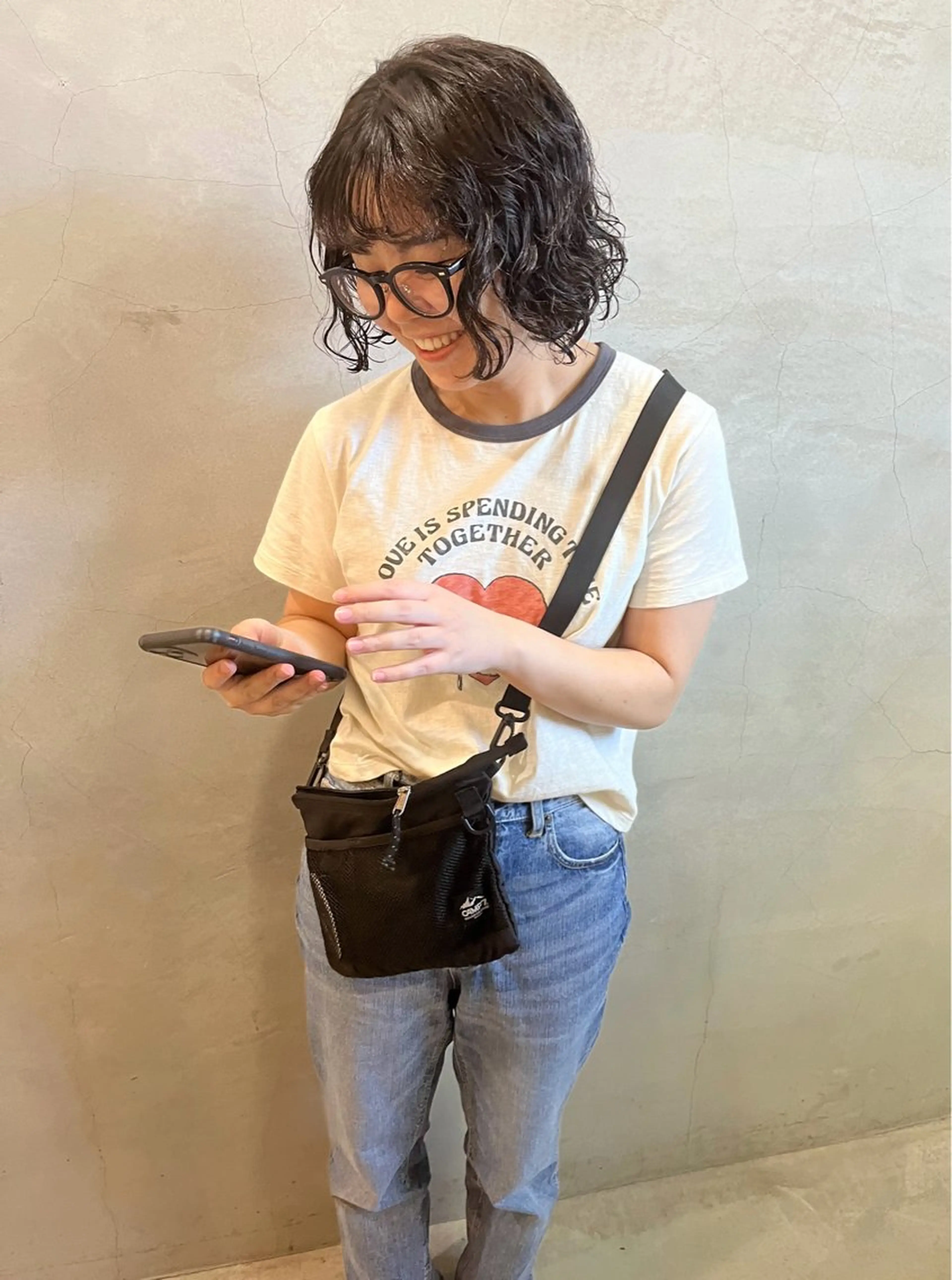 ミディアム パーマ Musee plume所属・荻野七菜子 ボブのヘアスタイル