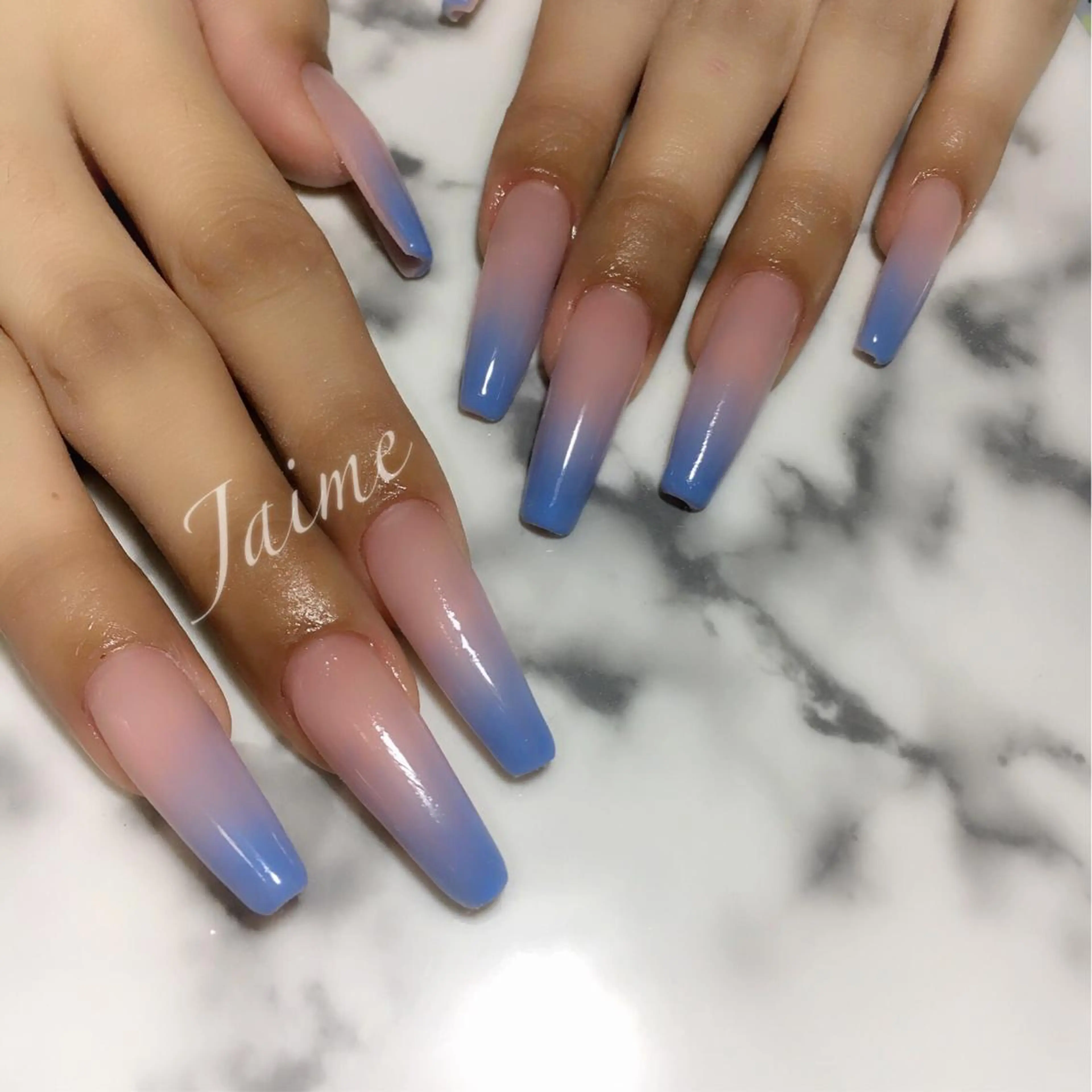 ロング ネイル ハンドネイル Jaime Yuiのネイルデザイン