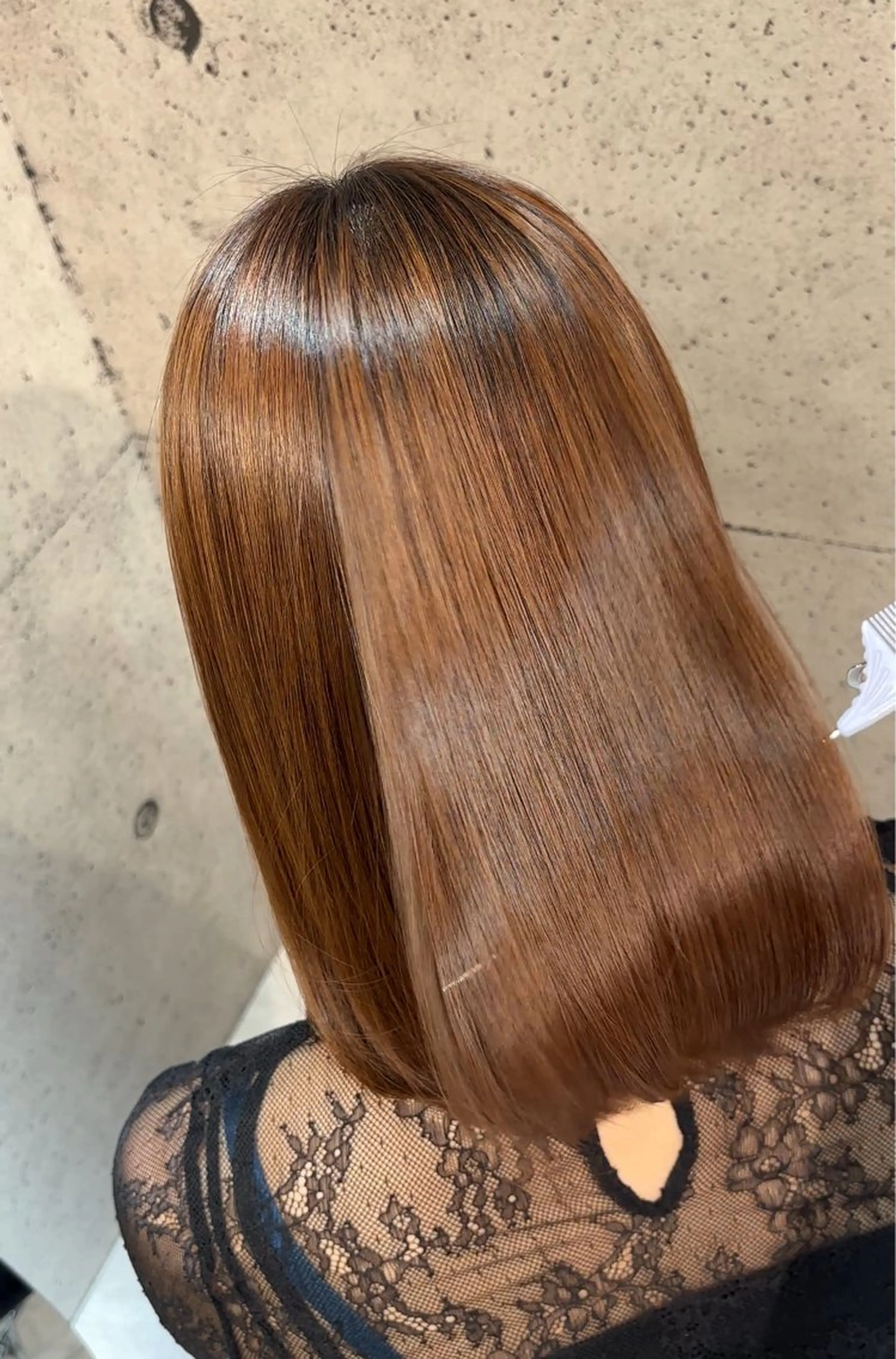 ミディアム カット 縮毛矯正 トリートメント 🍬【髪質改善】 さつー🍬のヘアスタイル