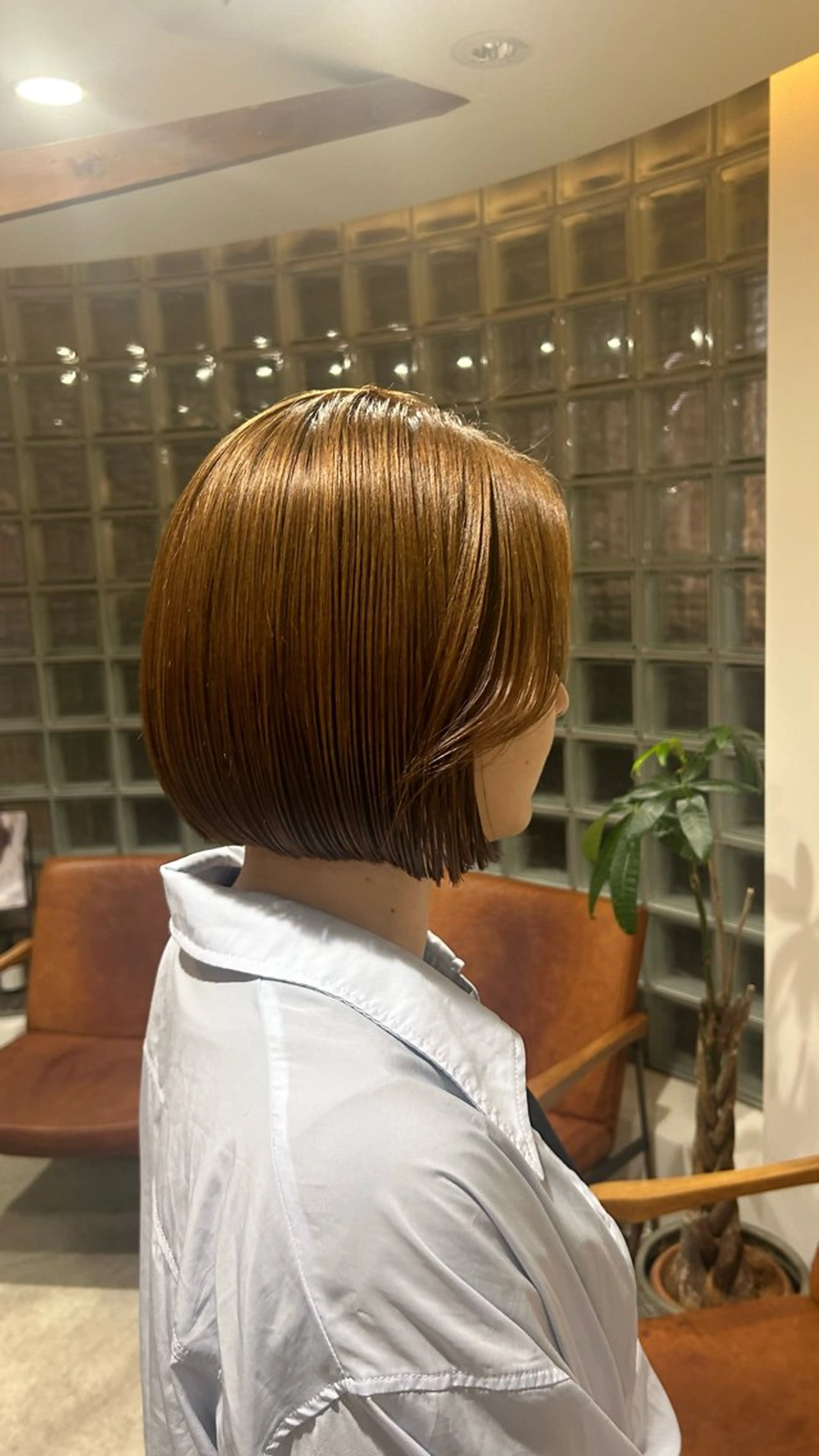 ミディアム ボブ カット Lumier de mashu所属・nana/ボブ/ レイヤー/メンズのヘアスタイル