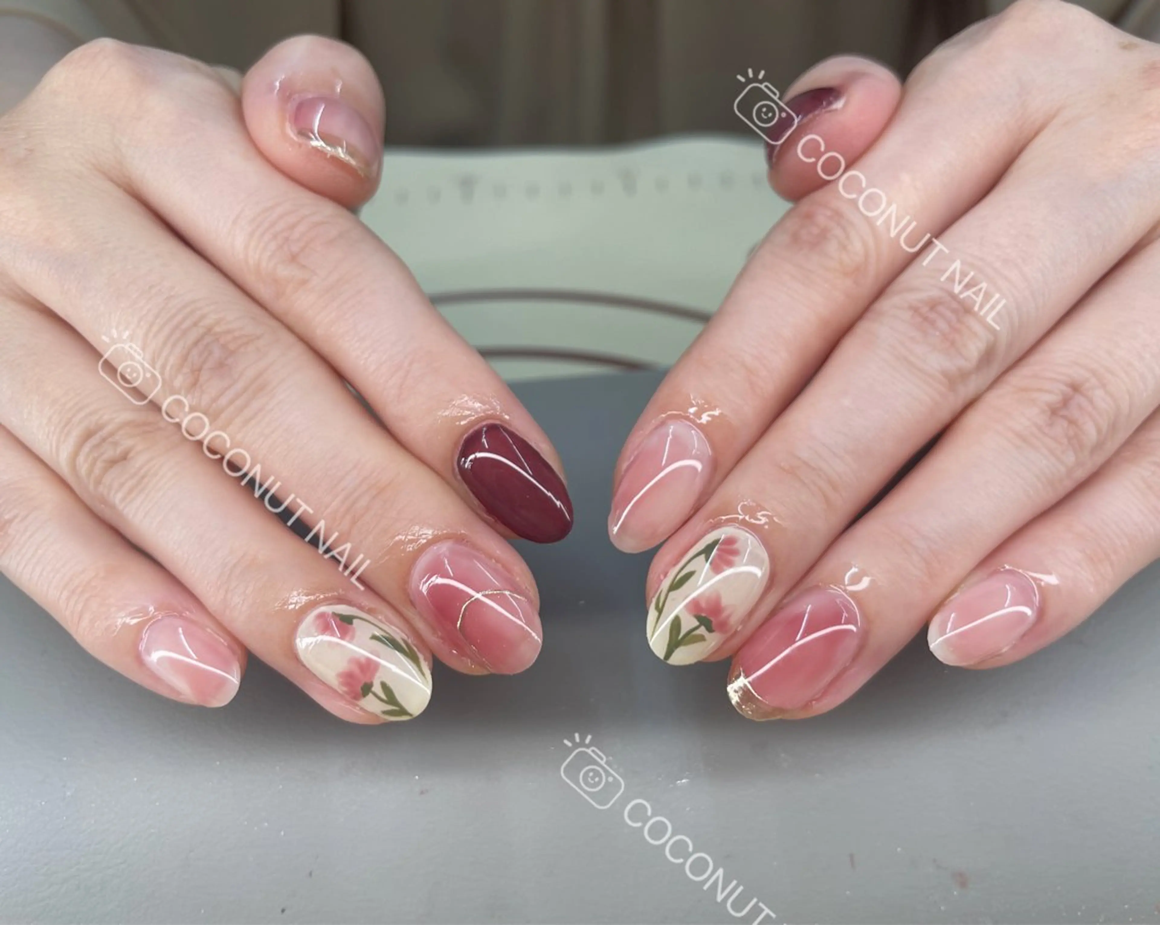 ネイル ハンドネイル 神田 ココナッツのネイルデザイン