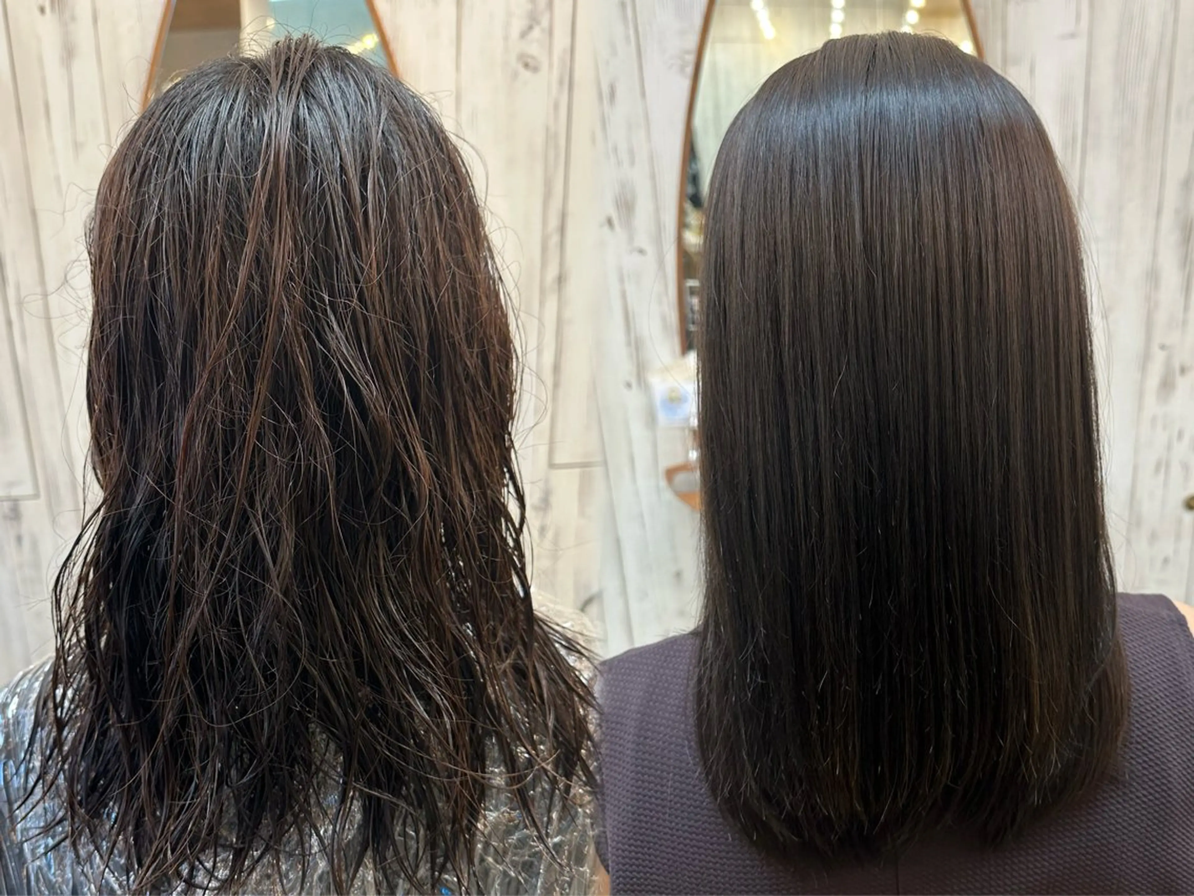 セミロング 縮毛矯正 トリートメント カット 縮毛矯正 トリートメント 髪質改善✨縮毛矯正 ショートボブ/ともきのヘアスタイル