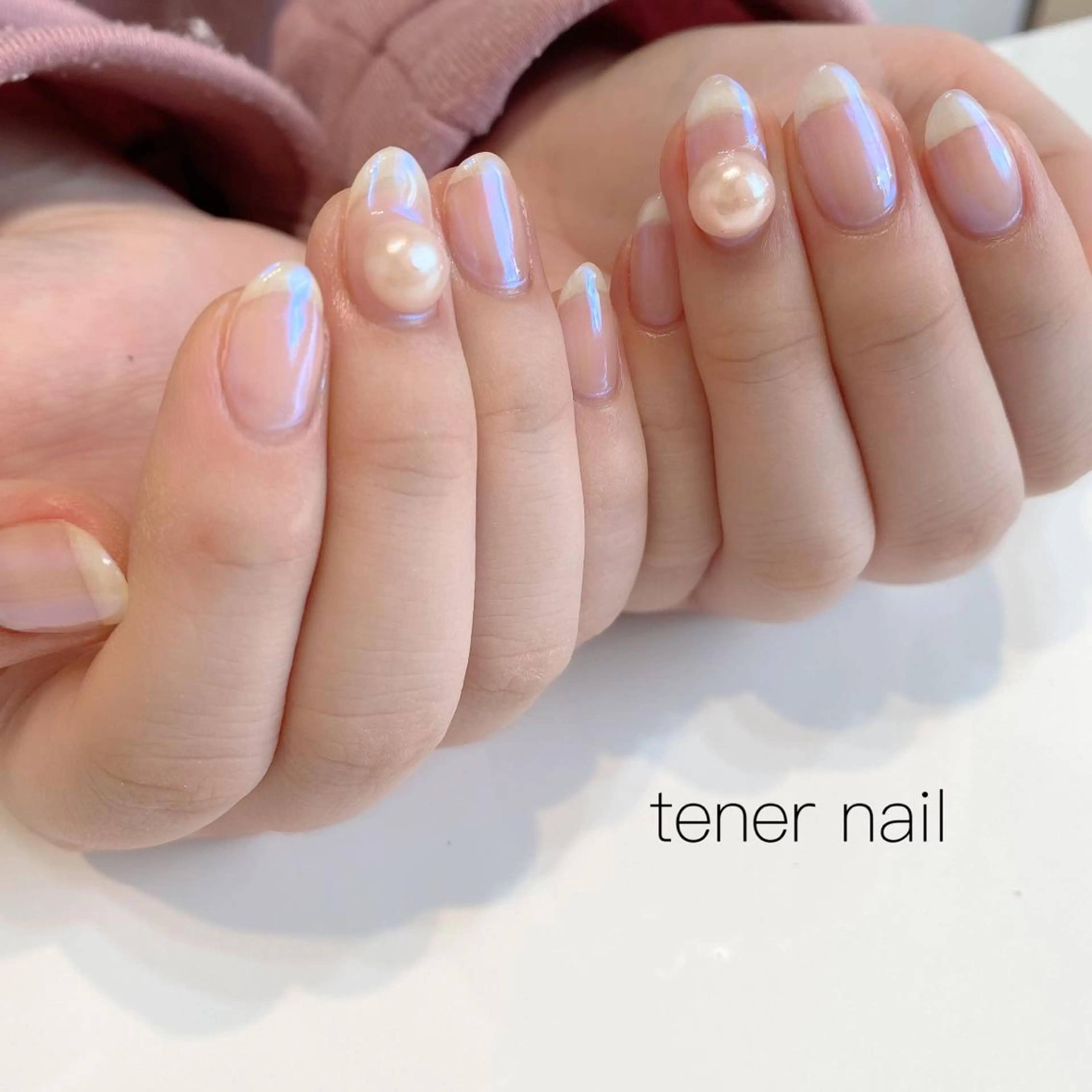 ネイル オーロラネイル クリアネイル ミラーネイル ストーンネイル tener  nail  テネルネイル所属・テネルネイル tener nailのネイルデザイン