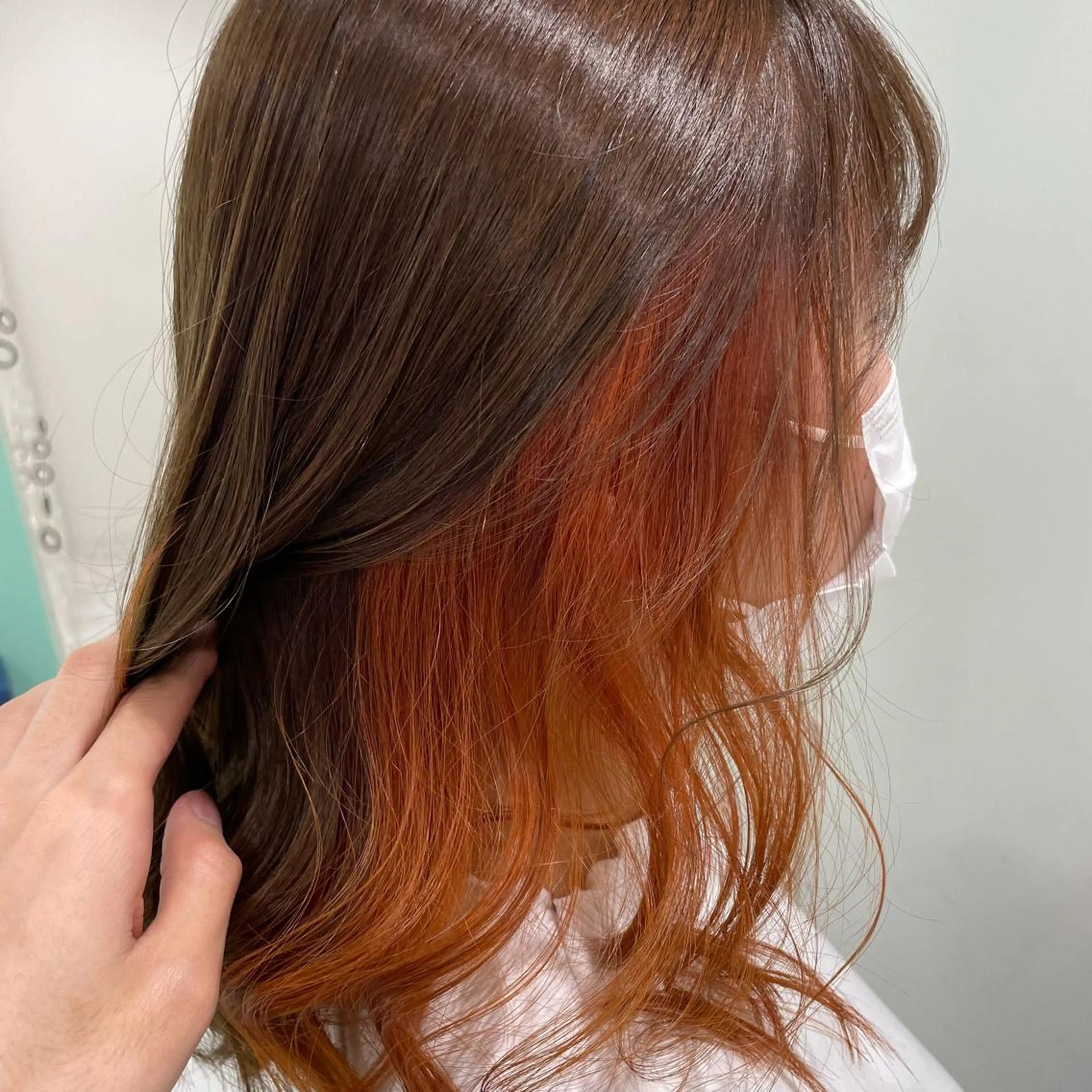 セミロング カラー ヘアアレンジ ヘアカラー トリートメント ヘアセット ☁️縮毛矯正✖️ 透明感☁️りくのヘアスタイル