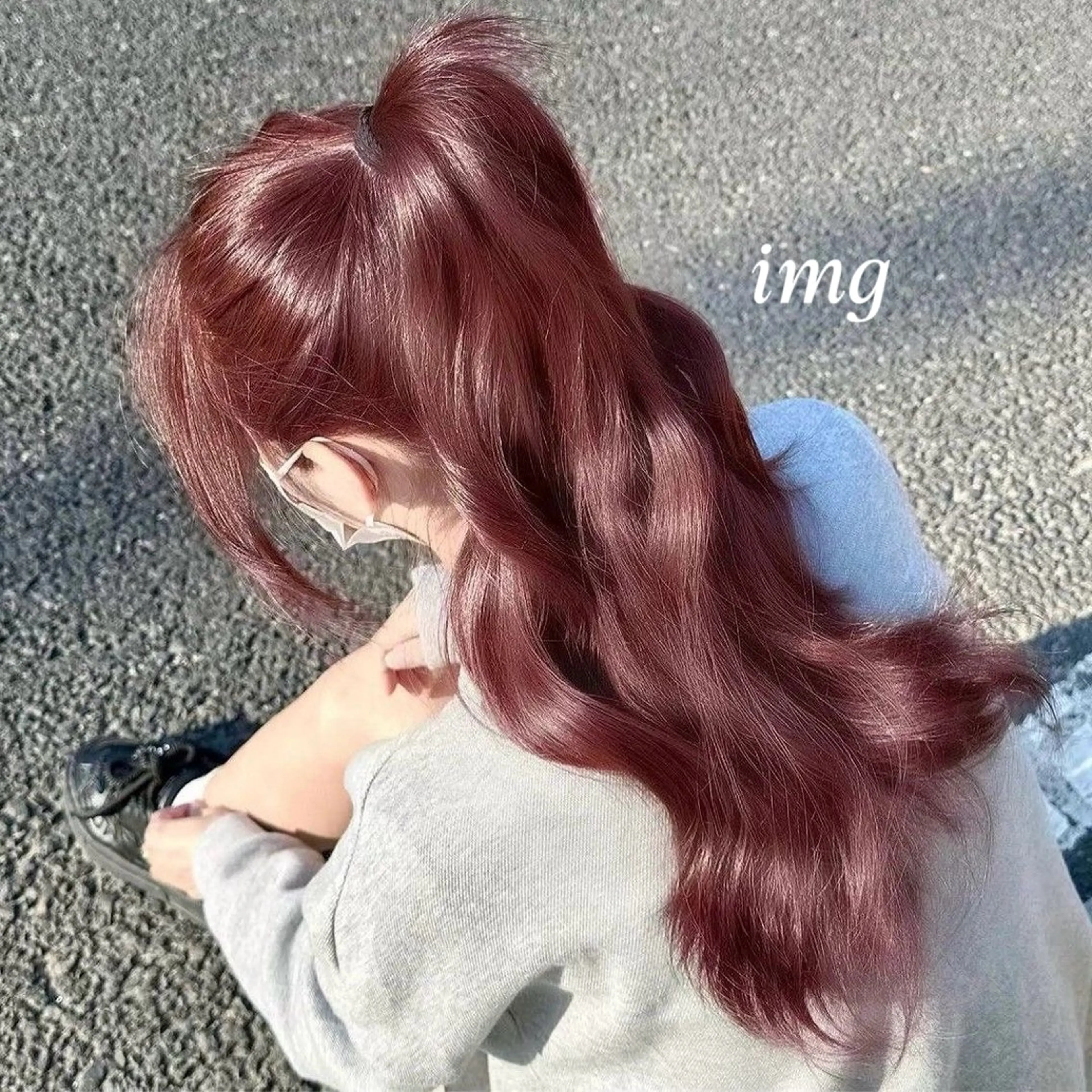 ロング カラー ピンクカラー ローズカラー トリートメント カット ヘアカラー トリートメント suzuna/暖色/ ヘッドスパ/ヘアケアのヘアスタイル