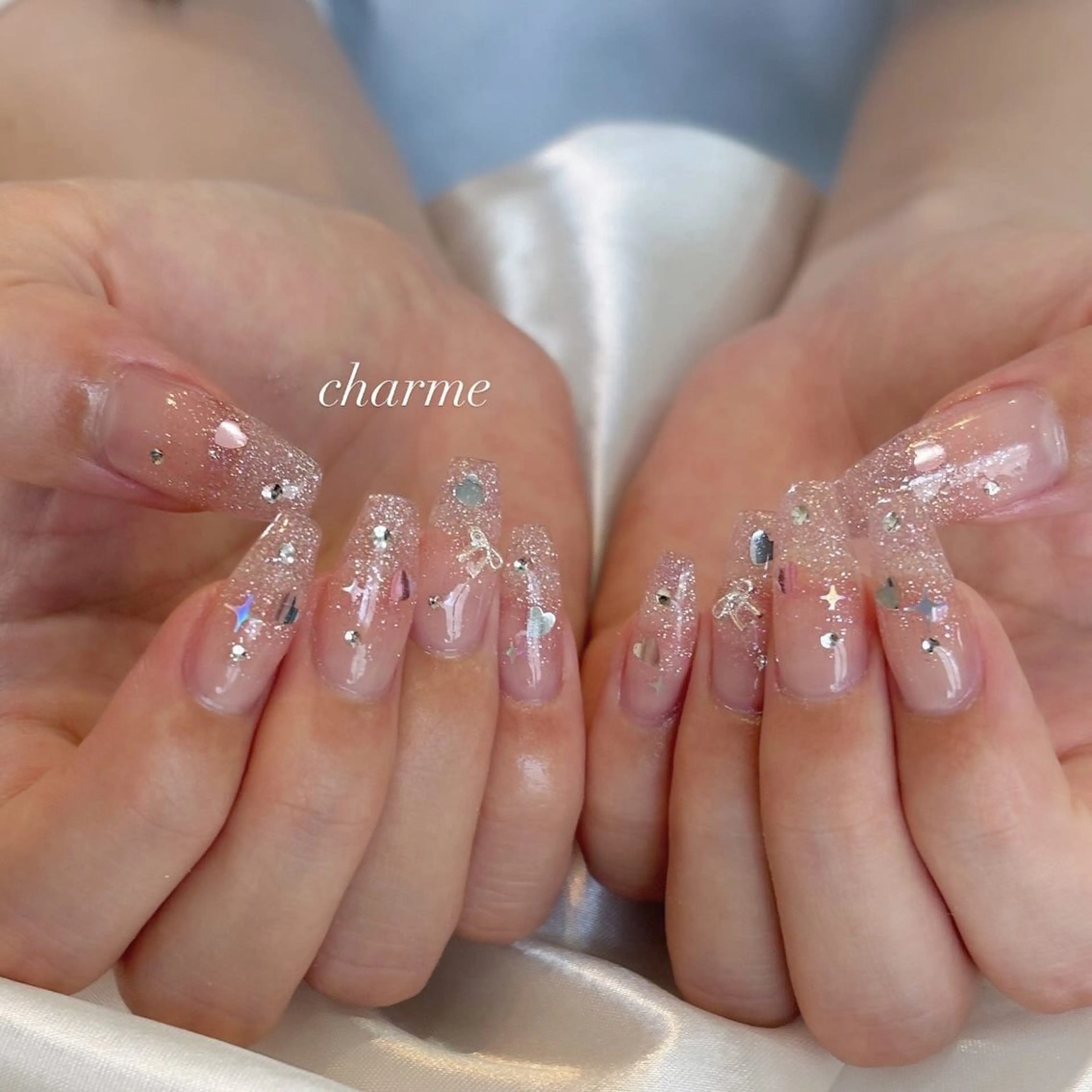 ネイル グラデーション ラメ(グリッター) ラメグラデーション charme nailのネイルデザイン