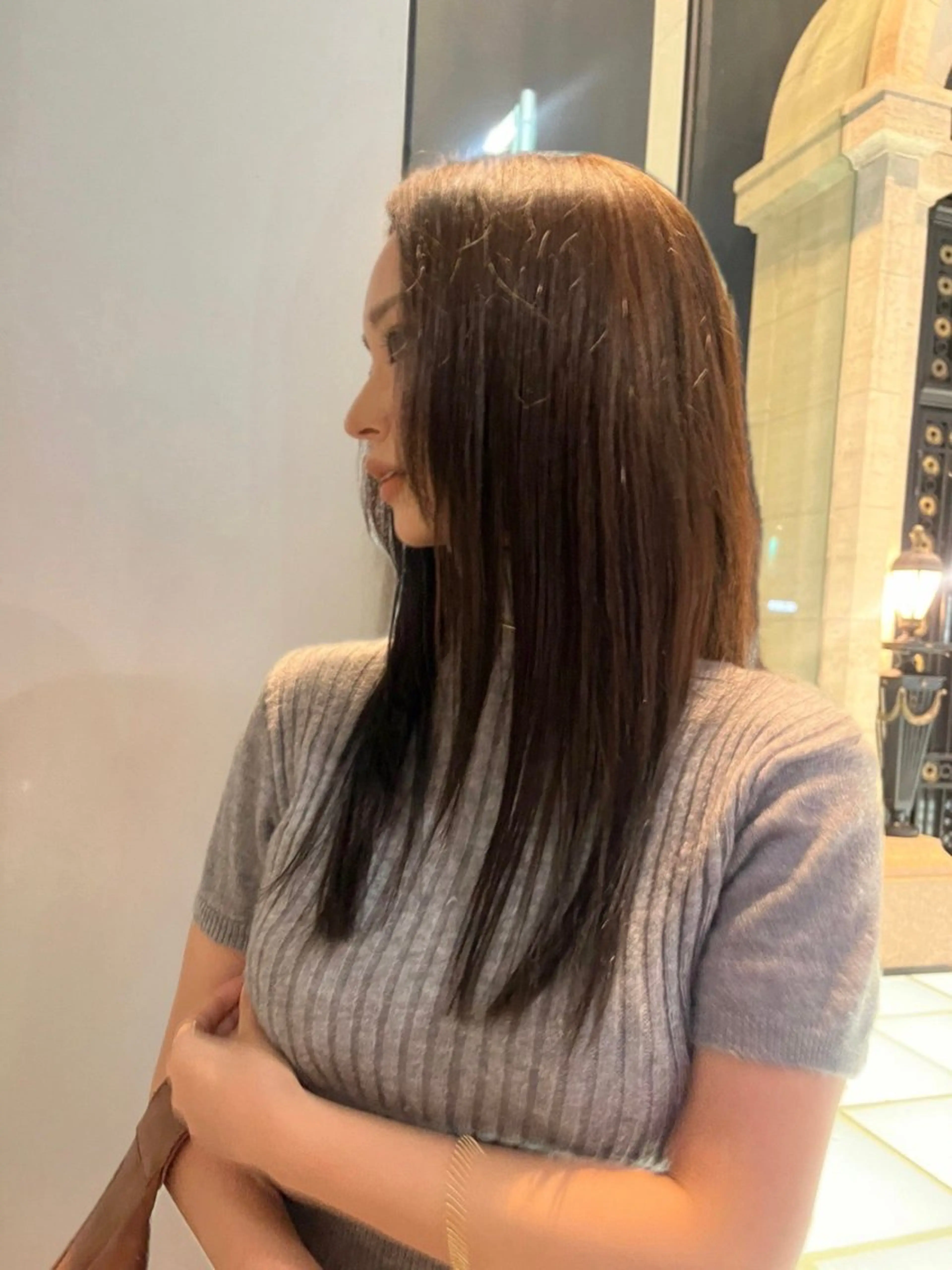 カラー ひなこ♡艶カラー/ ベージュ🤍透明感のヘアスタイル