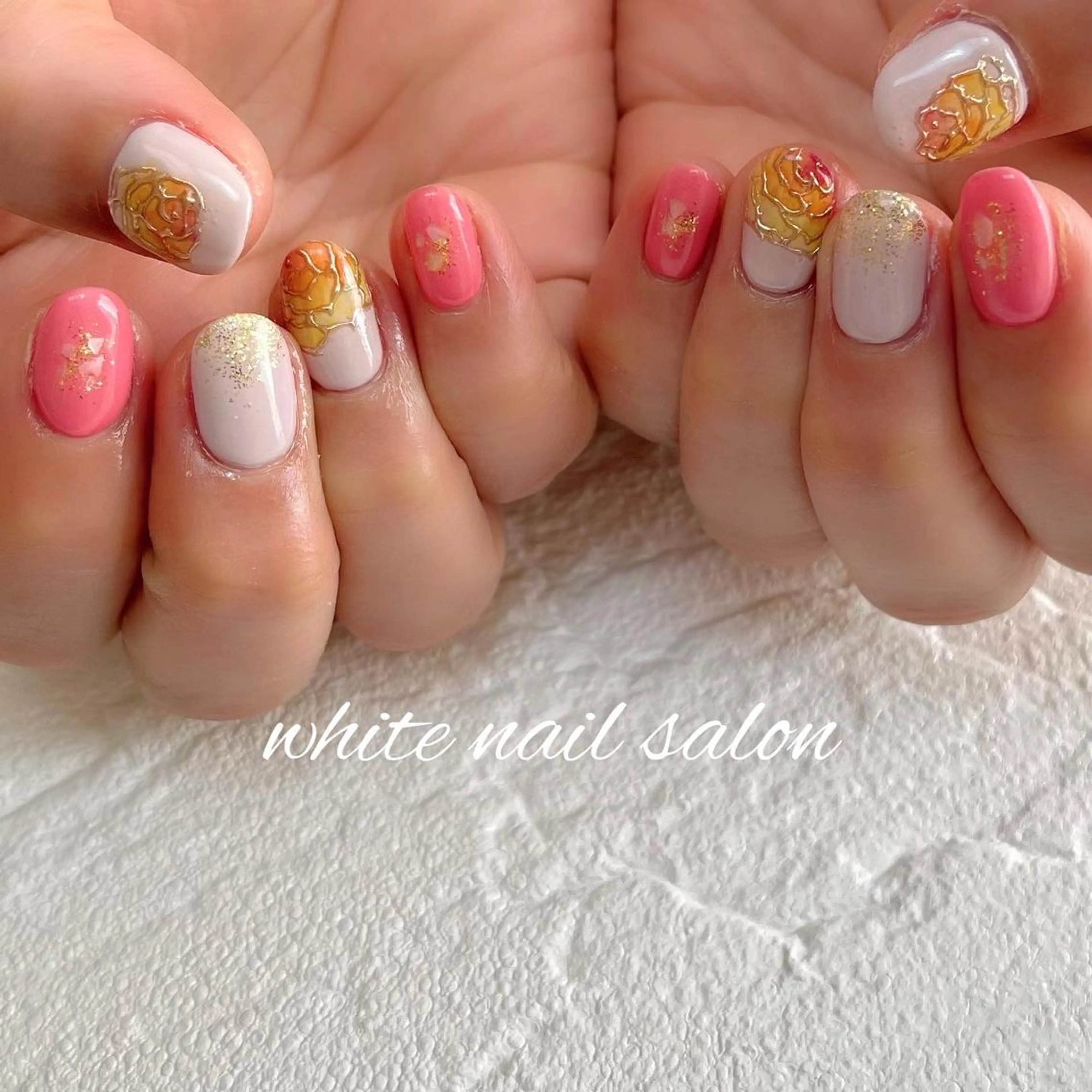 ネイル フットネイル ジェルネイル ハードジェル ラメ(グリッター) 持ち込み ハンドネイル white nail salonのネイルデザイン