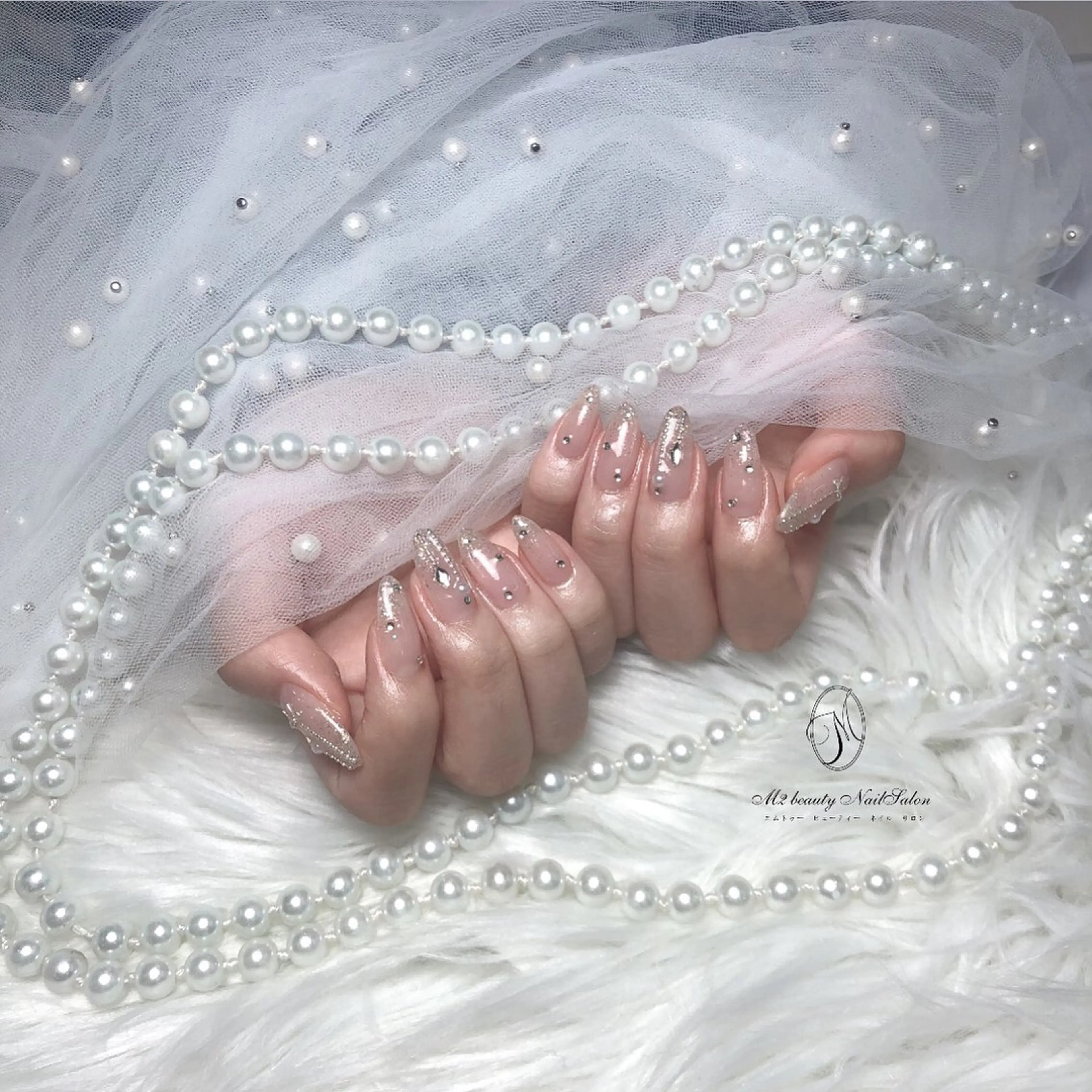 ネイル アートネイル 長さ出し ジェルネイル パラジェル スカルプネイル ハンドネイル M2 beauty Nankaのネイルデザイン