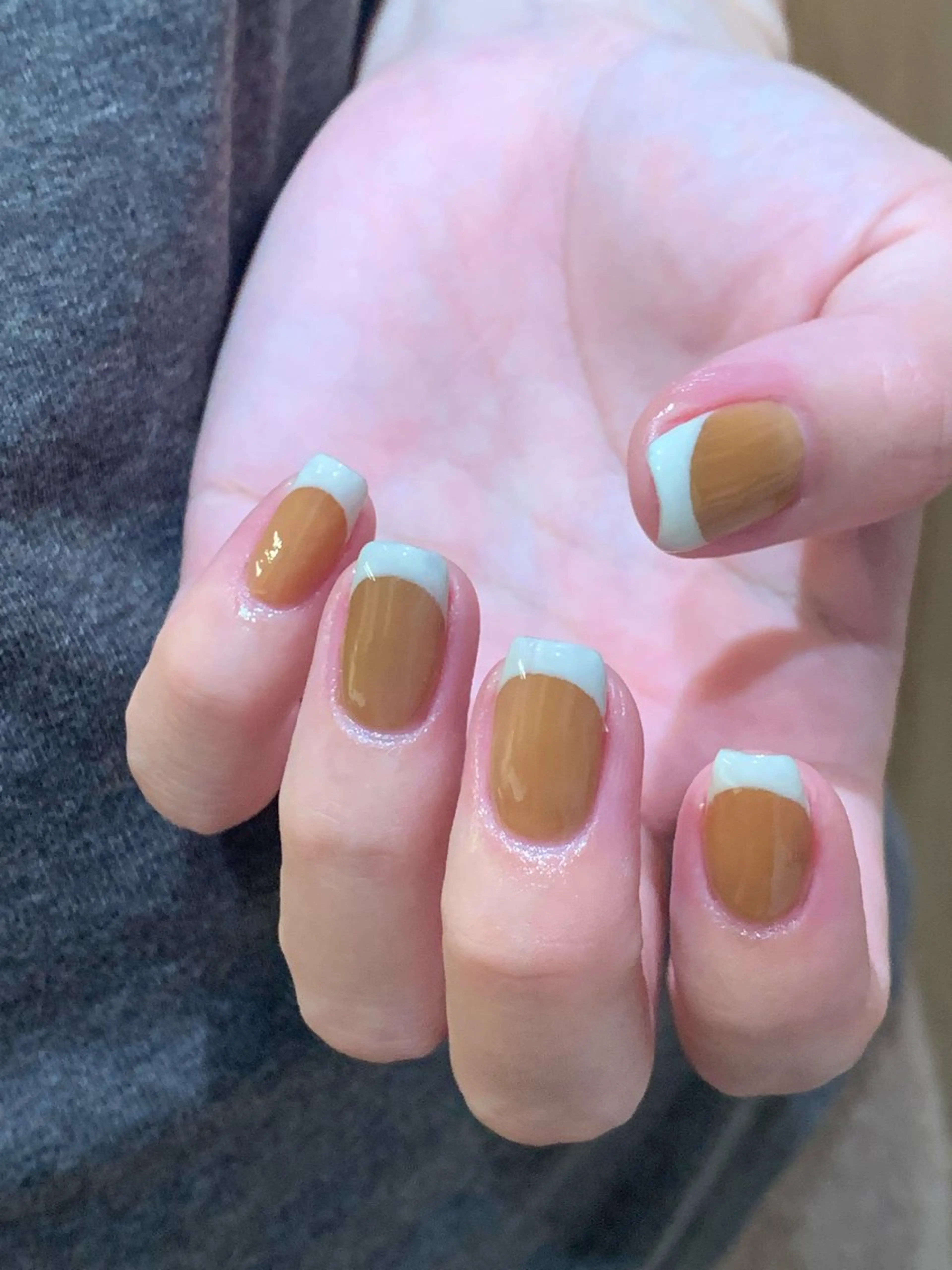 ネイル ブラウン フレンチネイル is.nail 🌷sonokoのネイルデザイン
