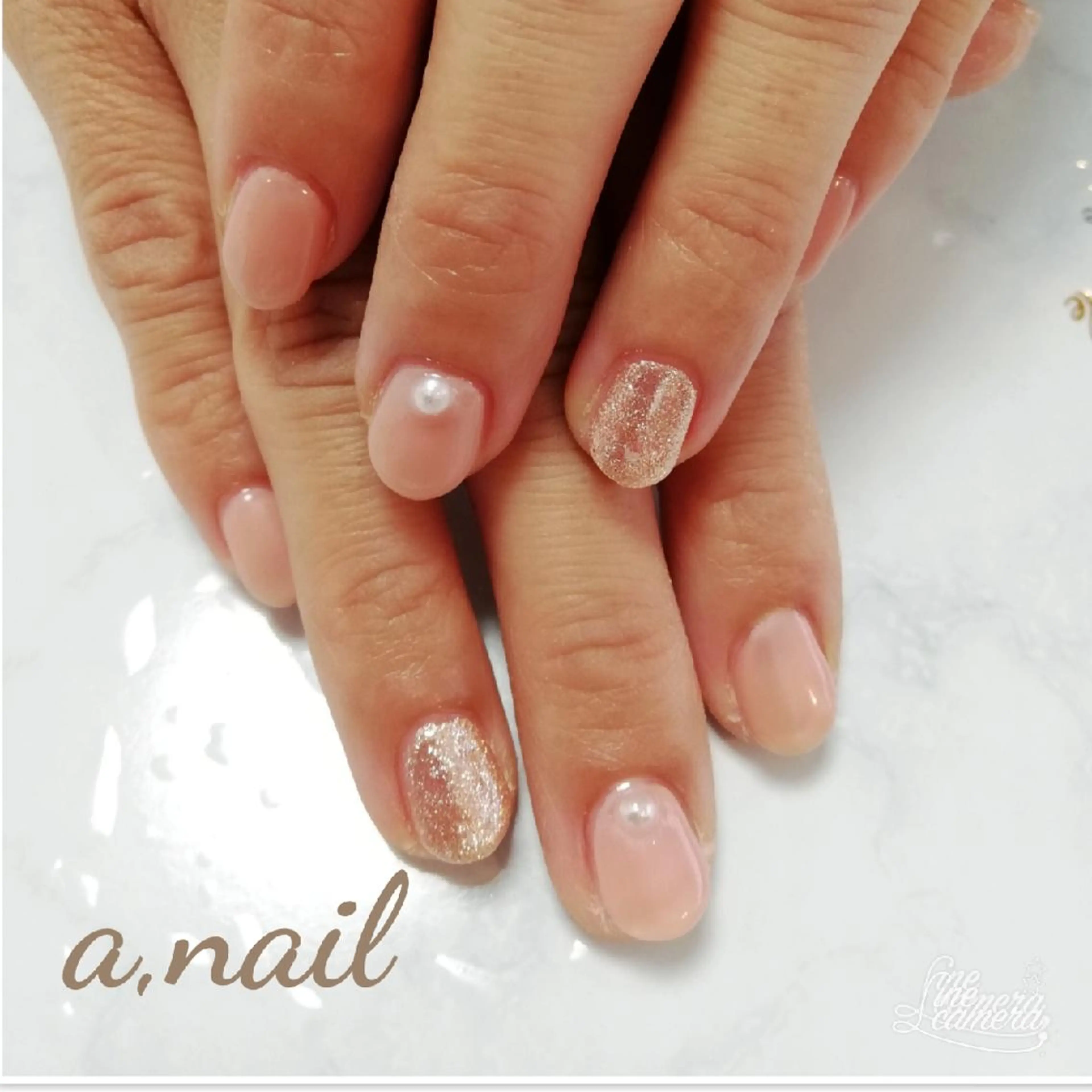 ネイル ストーンネイル ハンドネイル ネイルサロン エーネイルのネイルデザイン