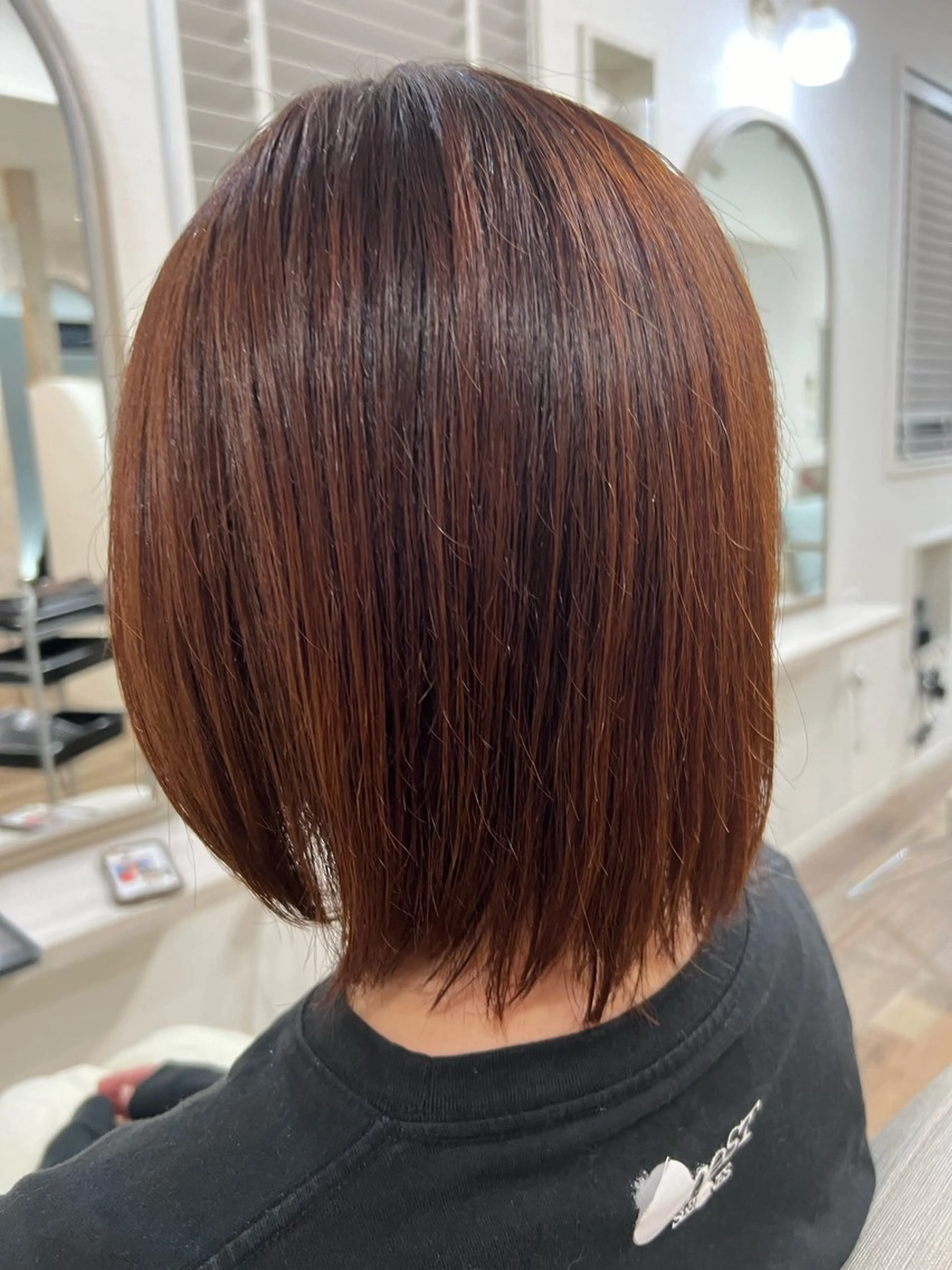 カラー ブラウンカラー グラデーションカラー オレンジ オレンジブラウン 似合わせ／ショート 菊田のヘアスタイル