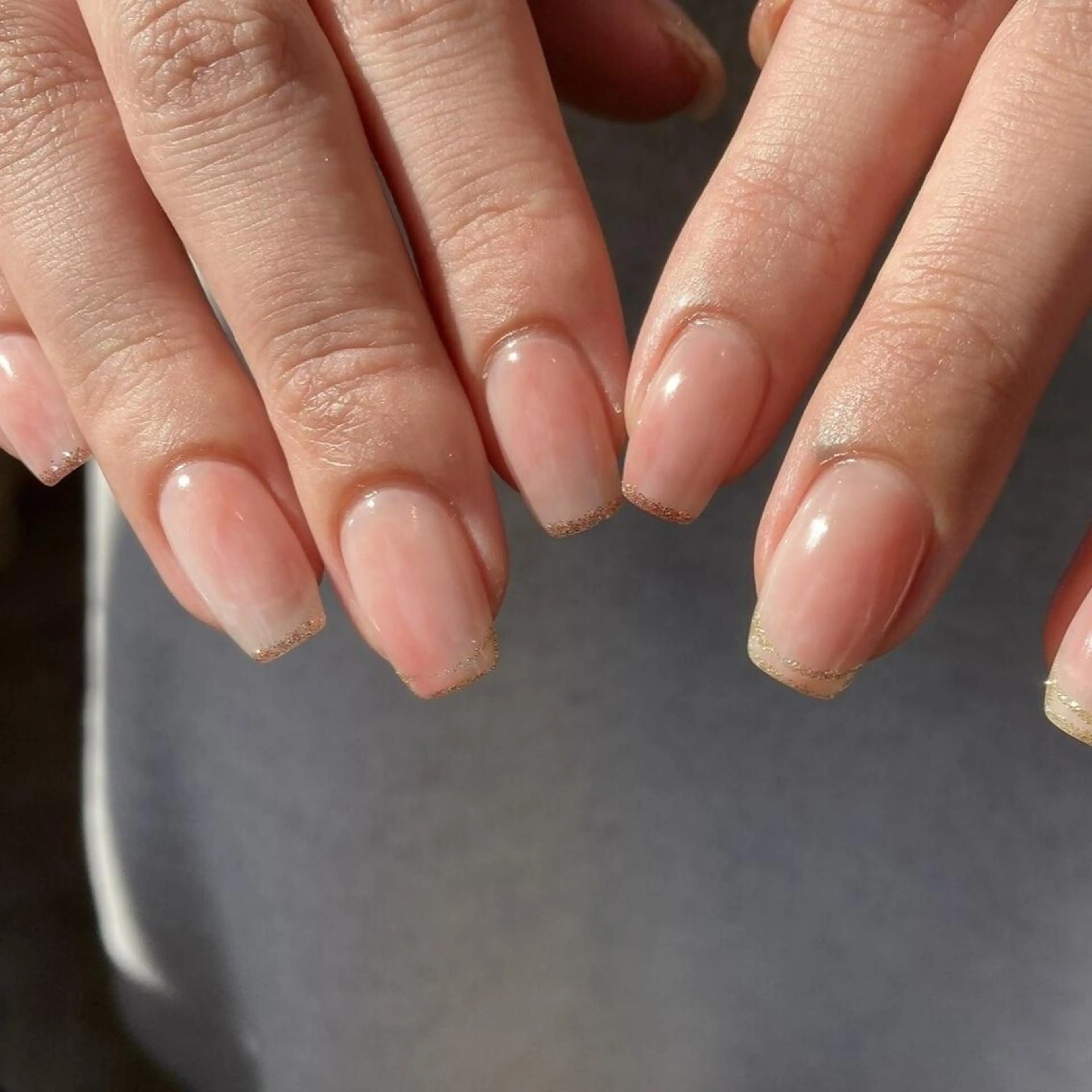 ネイル アートネイル チークネイル フレンチネイル ジェルネイル ラメ(グリッター) 【パラジェル認定】 newiネイル京橋のネイルデザイン