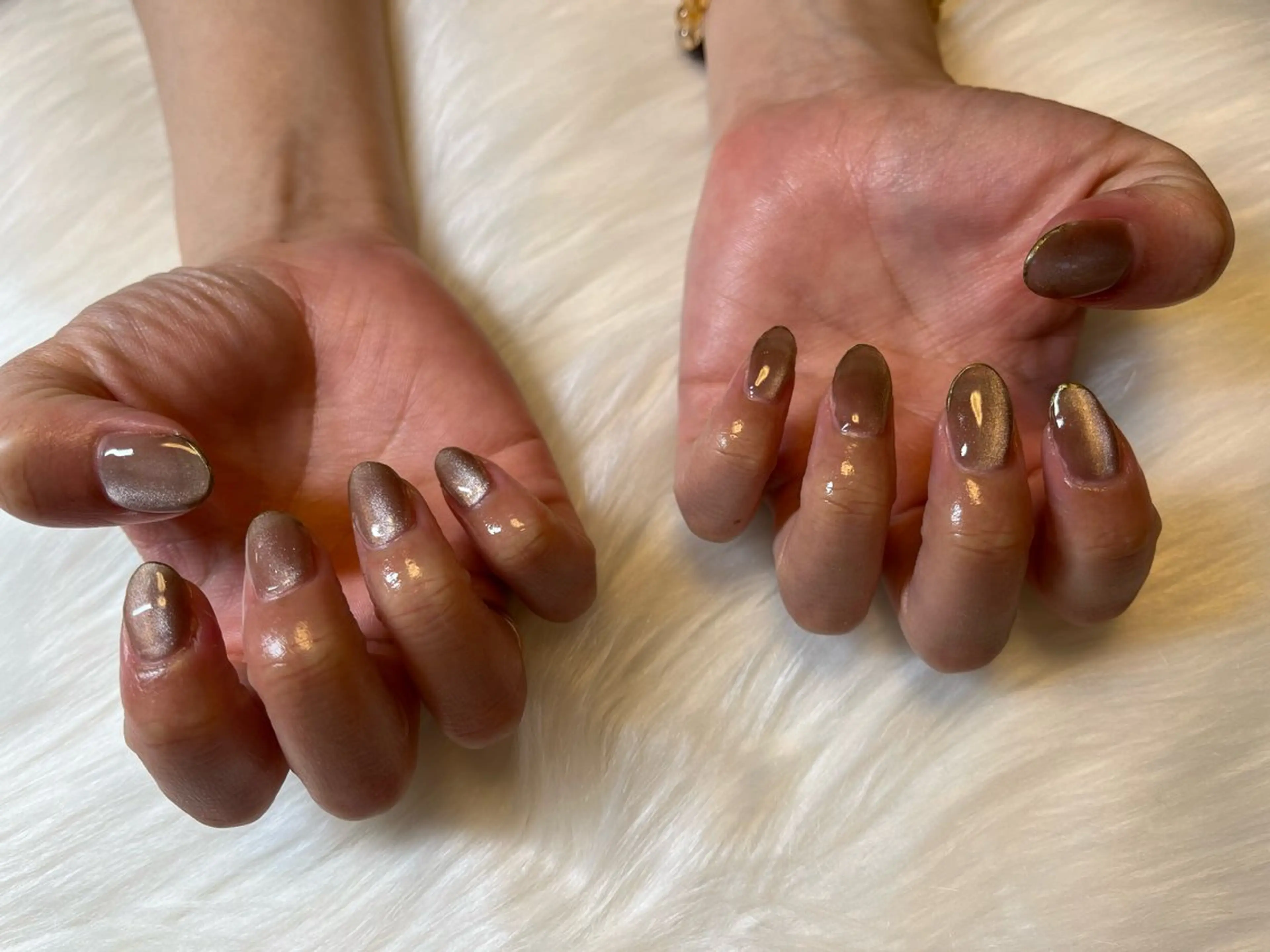 ネイル フレンチネイル マグネットネイル ネイルサロン flatのネイルデザイン