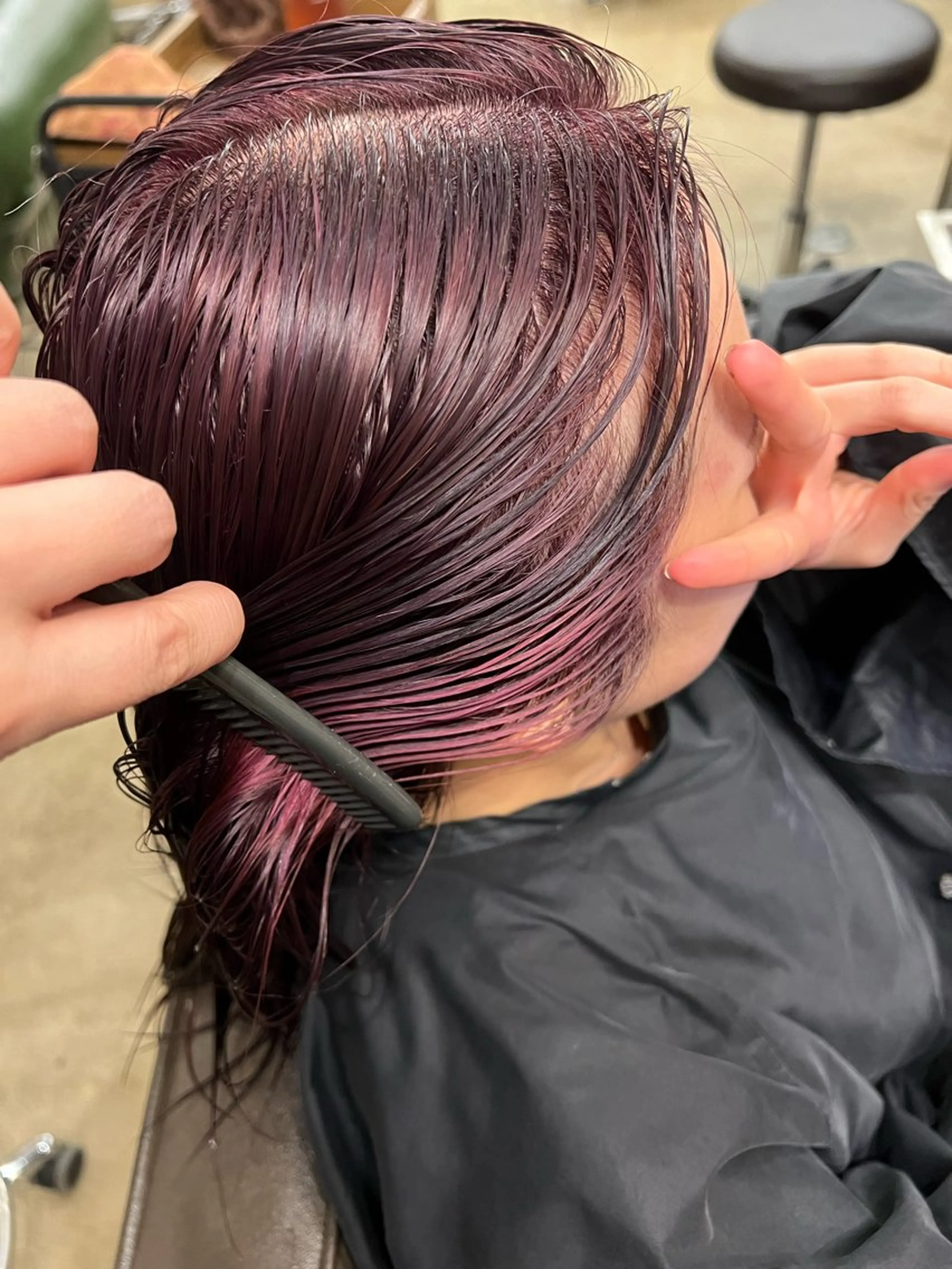 セミロング カラー イヤリングカラー ピンクカラー 🫧さとう のぞみ🫧のヘアスタイル