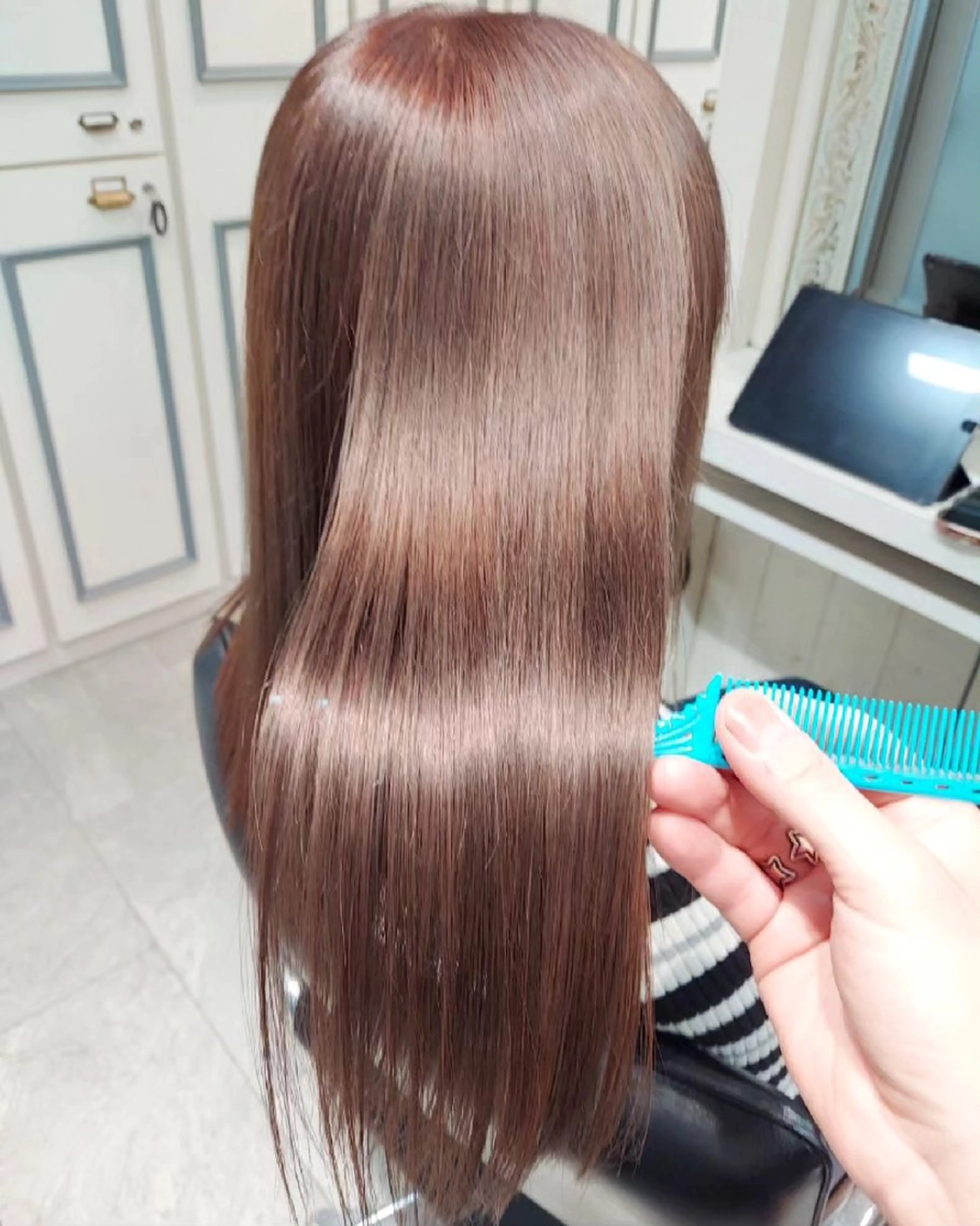 ロング カラー ブラウンカラー ナチュラルブラウン ヘアカラー トリートメント grow上野御徒町【グロウ】所属・ブリーチ・ハイトーン 特化🎉内山のヘアスタイル