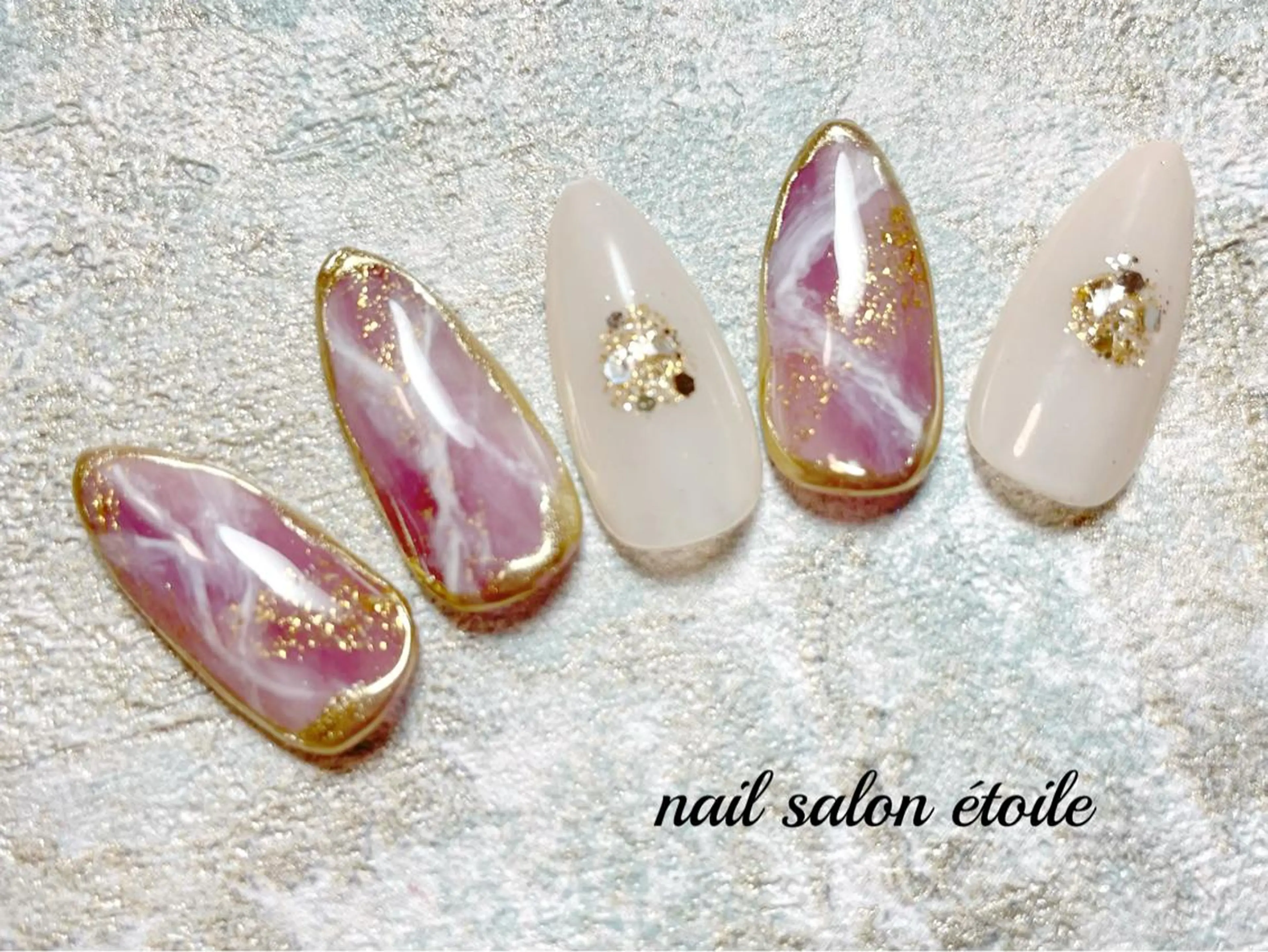 ネイル アートネイル ジェルネイル 大理石ネイル(マーブル) ニュアンスネイル オフィスネイル ハンドネイル nail salon étoileのネイルデザイン