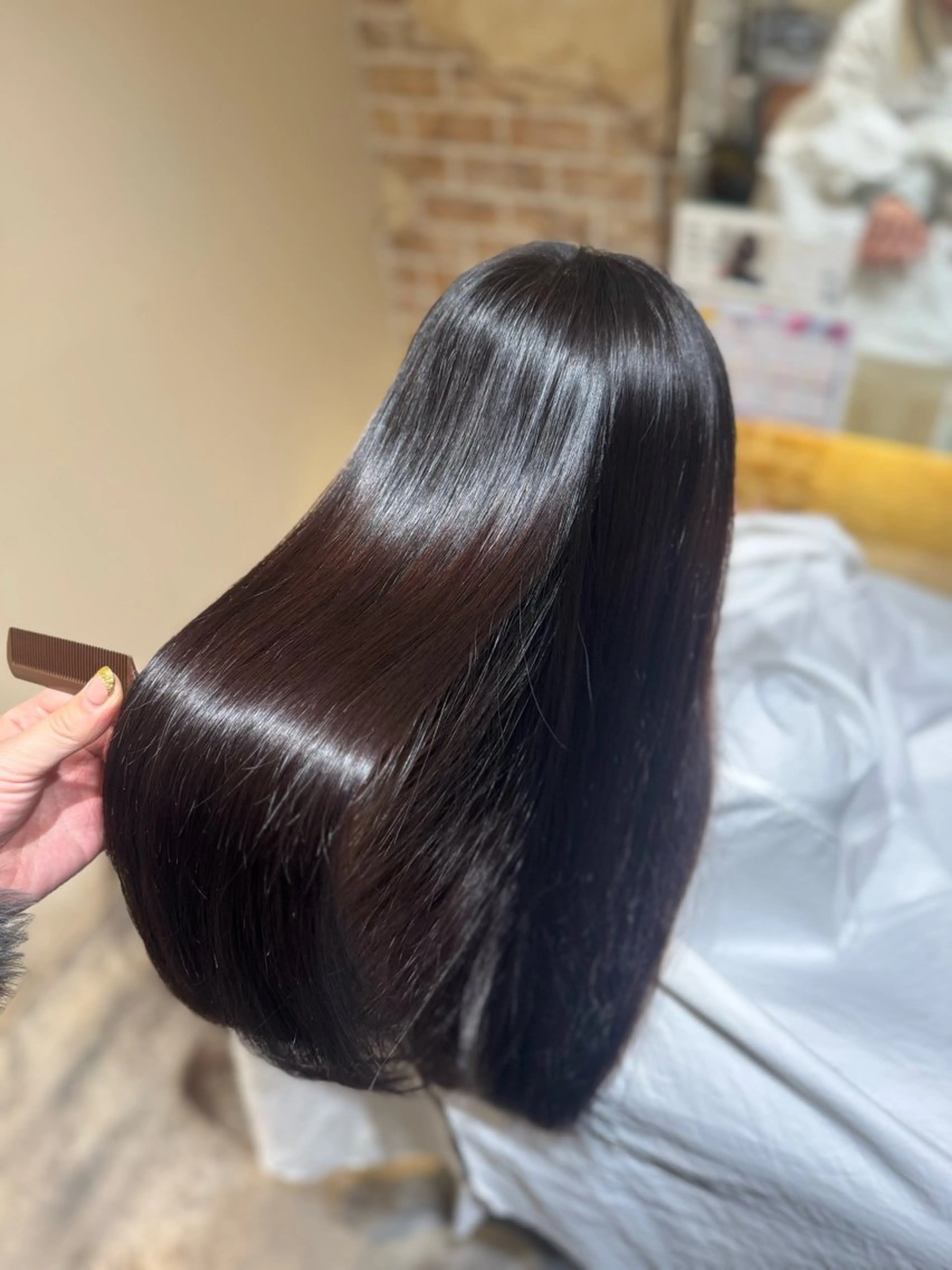 セミロング カット 縮毛矯正 ノンダメージサロン/ 豊中/美容室のヘアスタイル