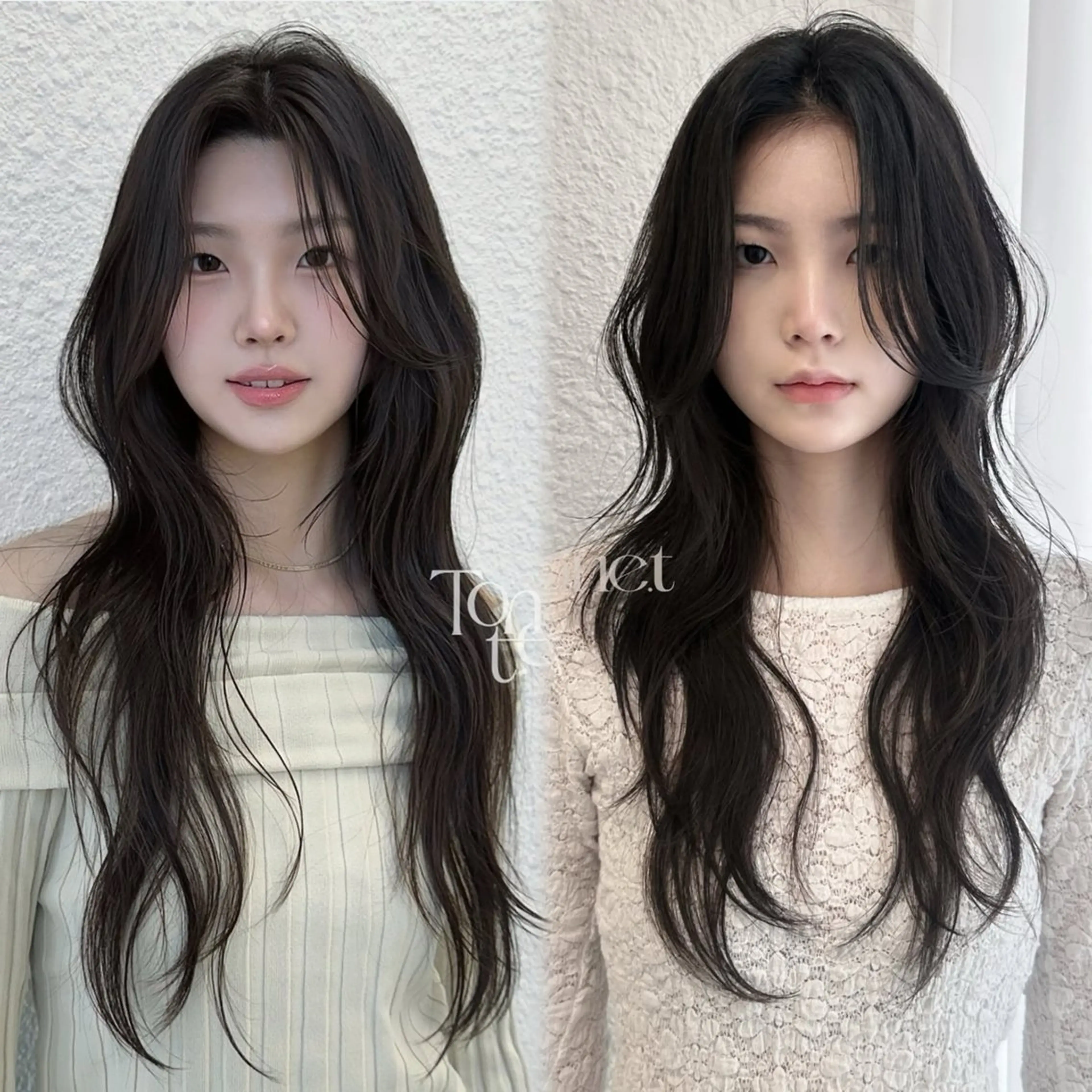 ロング パーマ 韓国式レイヤー パーマ🇰🇷のヘアスタイル