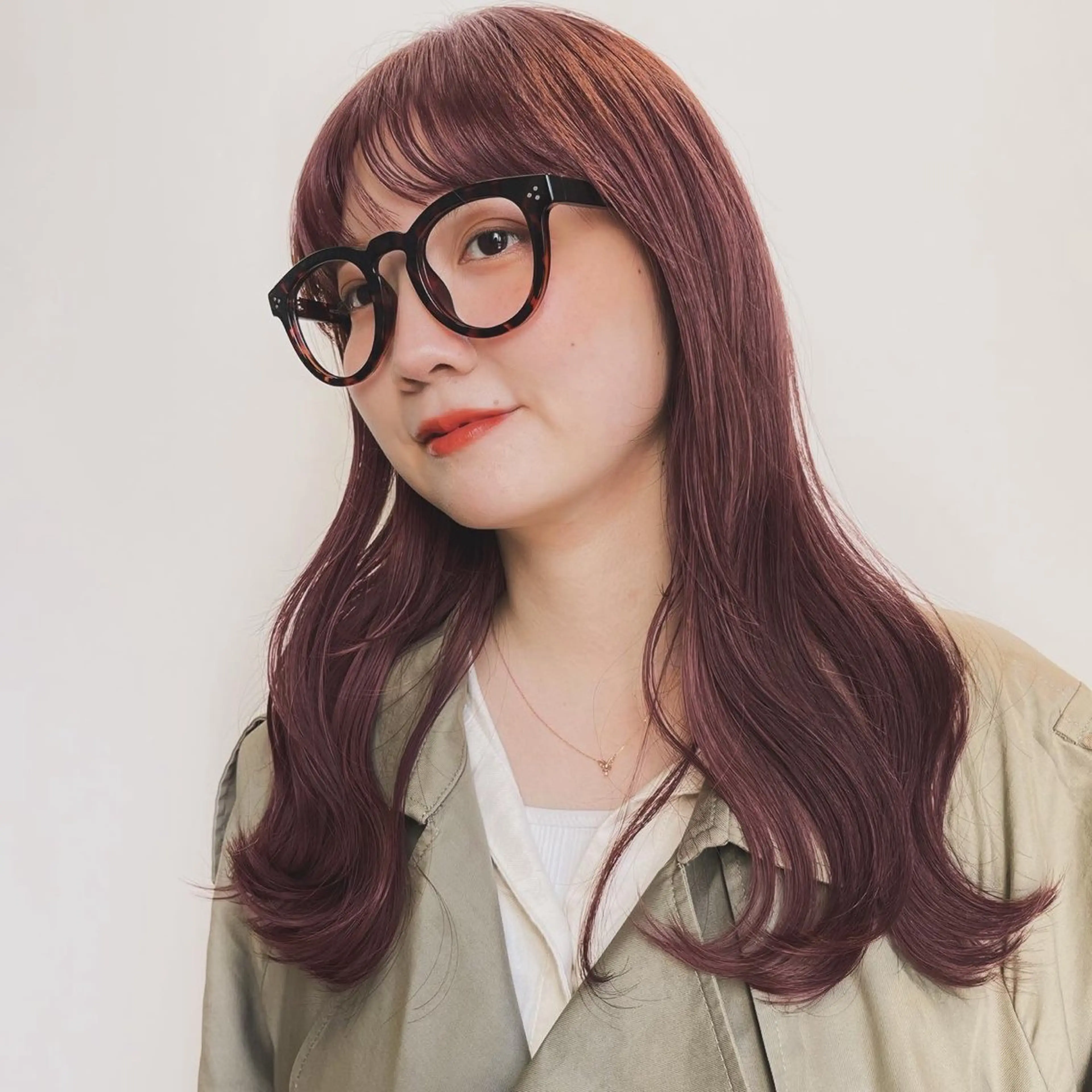 ロング カラー 阿久津真衣 似合わせカットのヘアスタイル