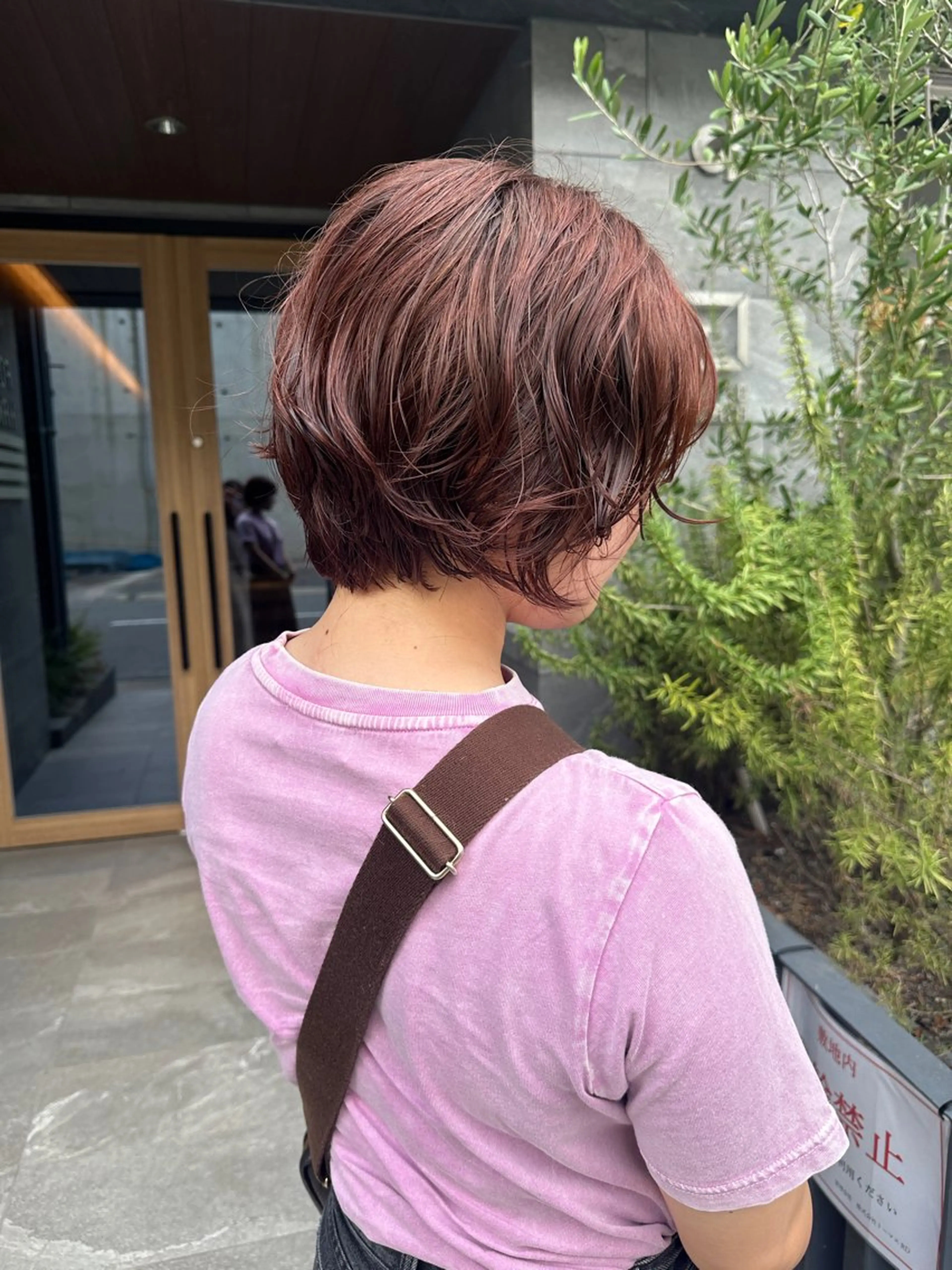 ショート カラー パーマ シェアサロンコネクト所属・Chiho/ 博多/パーマ/ボブのヘアスタイル