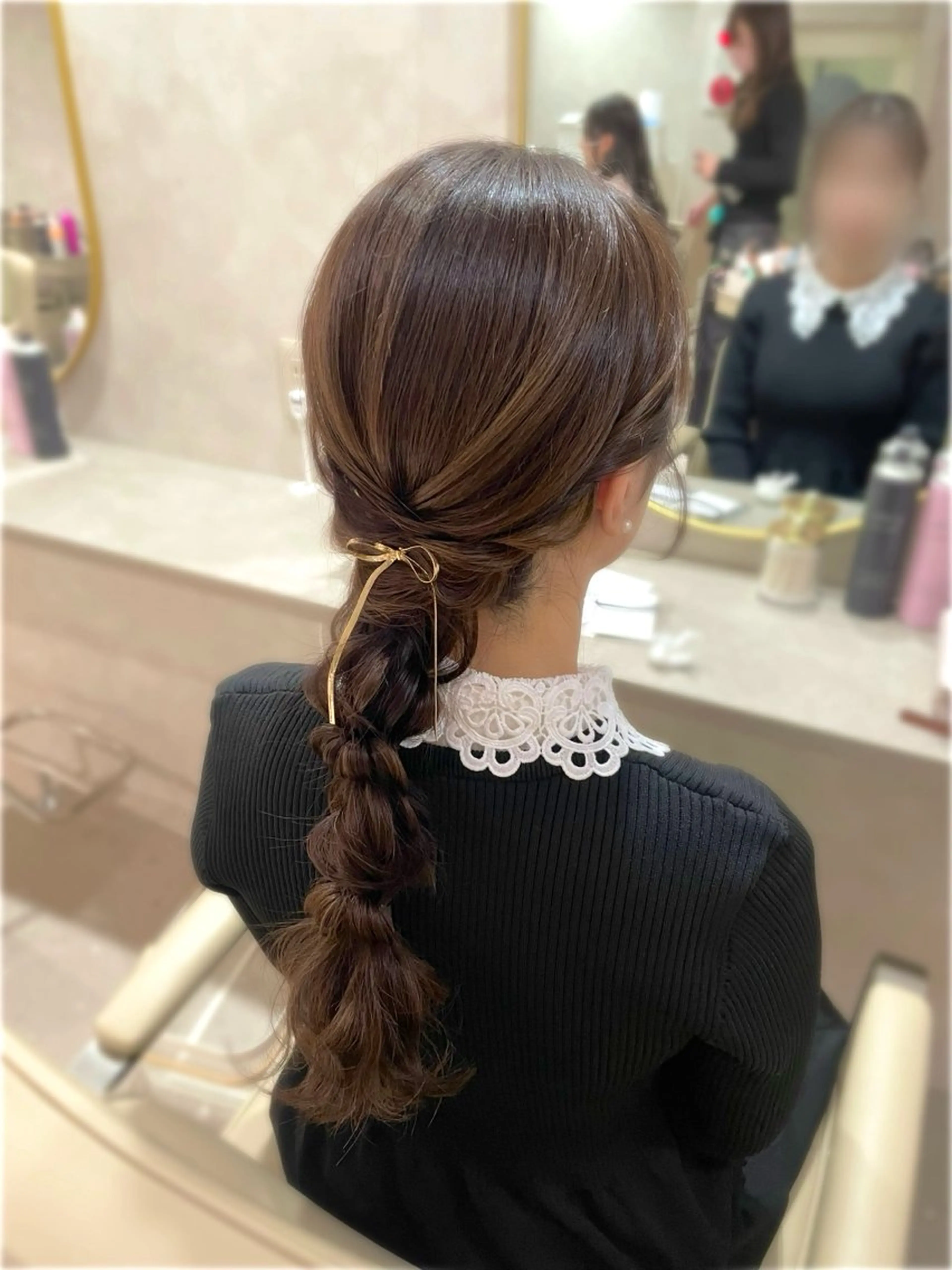 ロング ヘアアレンジ セットサロンCURE YUKIOKAのマツエク・マツパデザイン
