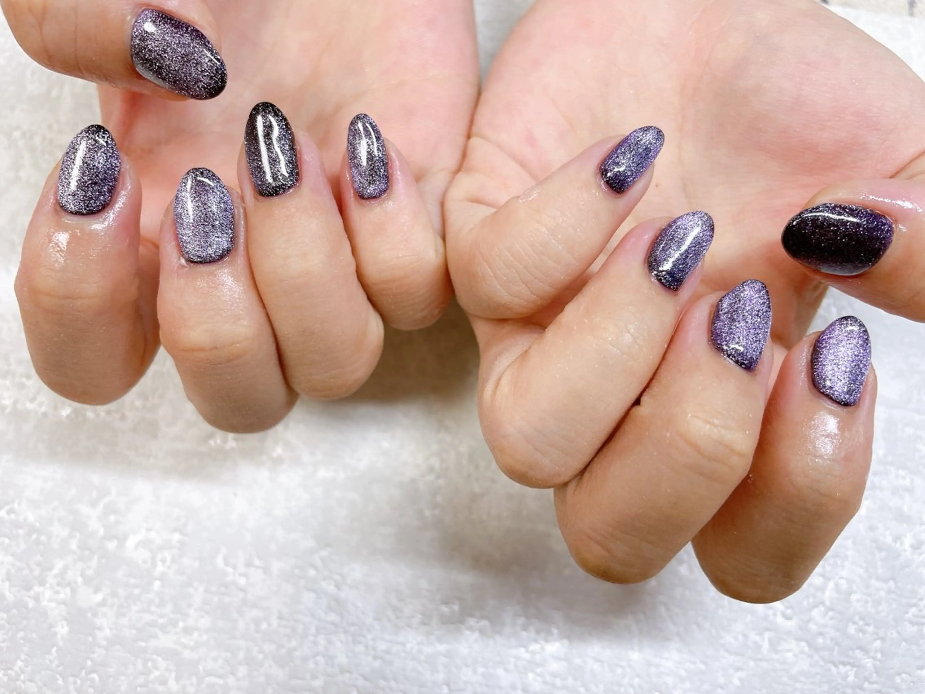 ネイル オーロラネイル フットネイル フレンチネイル ジェルネイル 韓国ネイル ハンドネイル Mogu nail 二子玉川のネイルデザイン