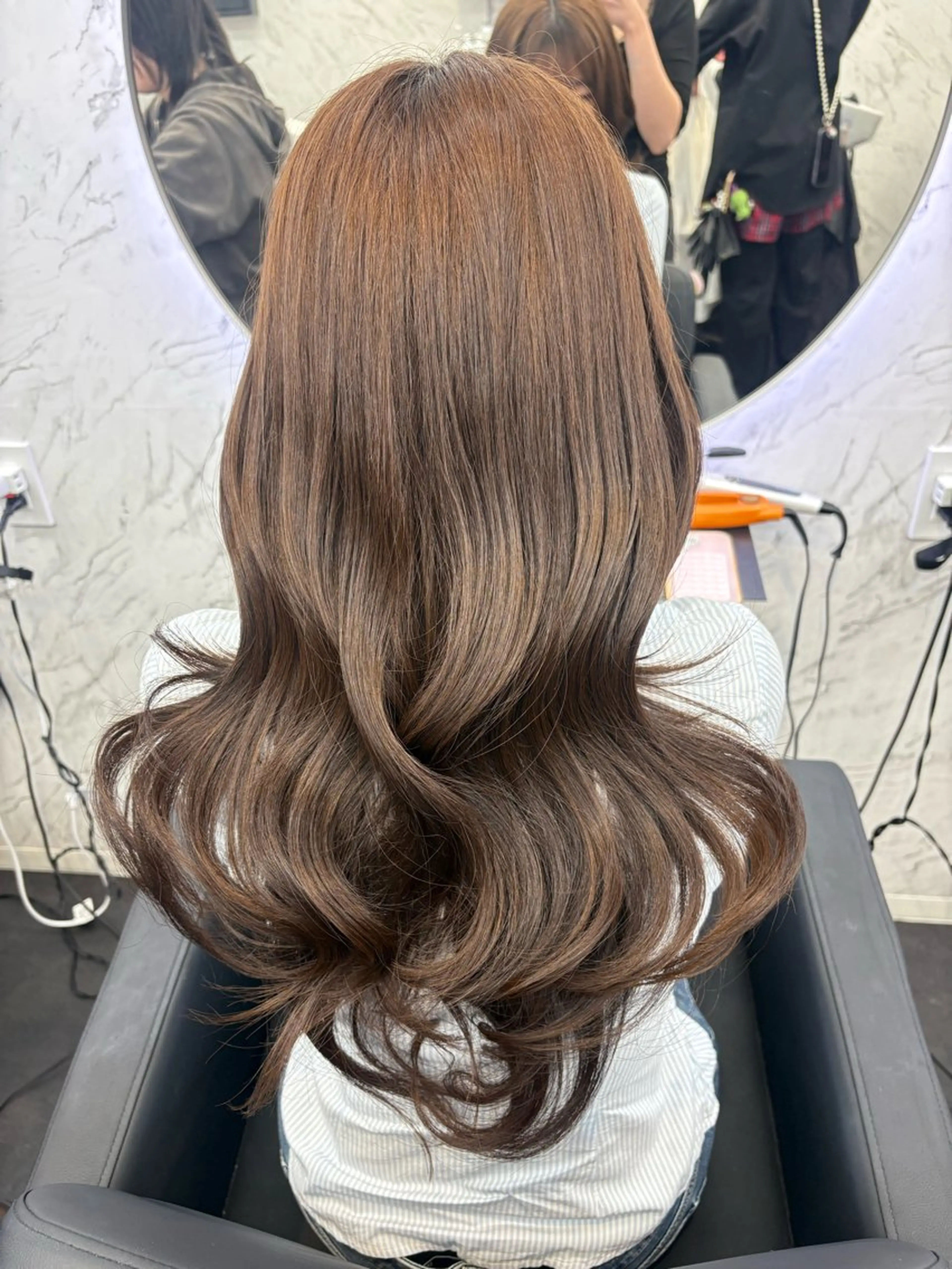 ロング カラー ベージュカラー ヘーゼル カット ヘアカラー hair salon dot. mooda 韓国風サロン 町田店所属・韓国風ヘア🎀🩶 /♡𝓝𝓸𝓪♡のヘアスタイル