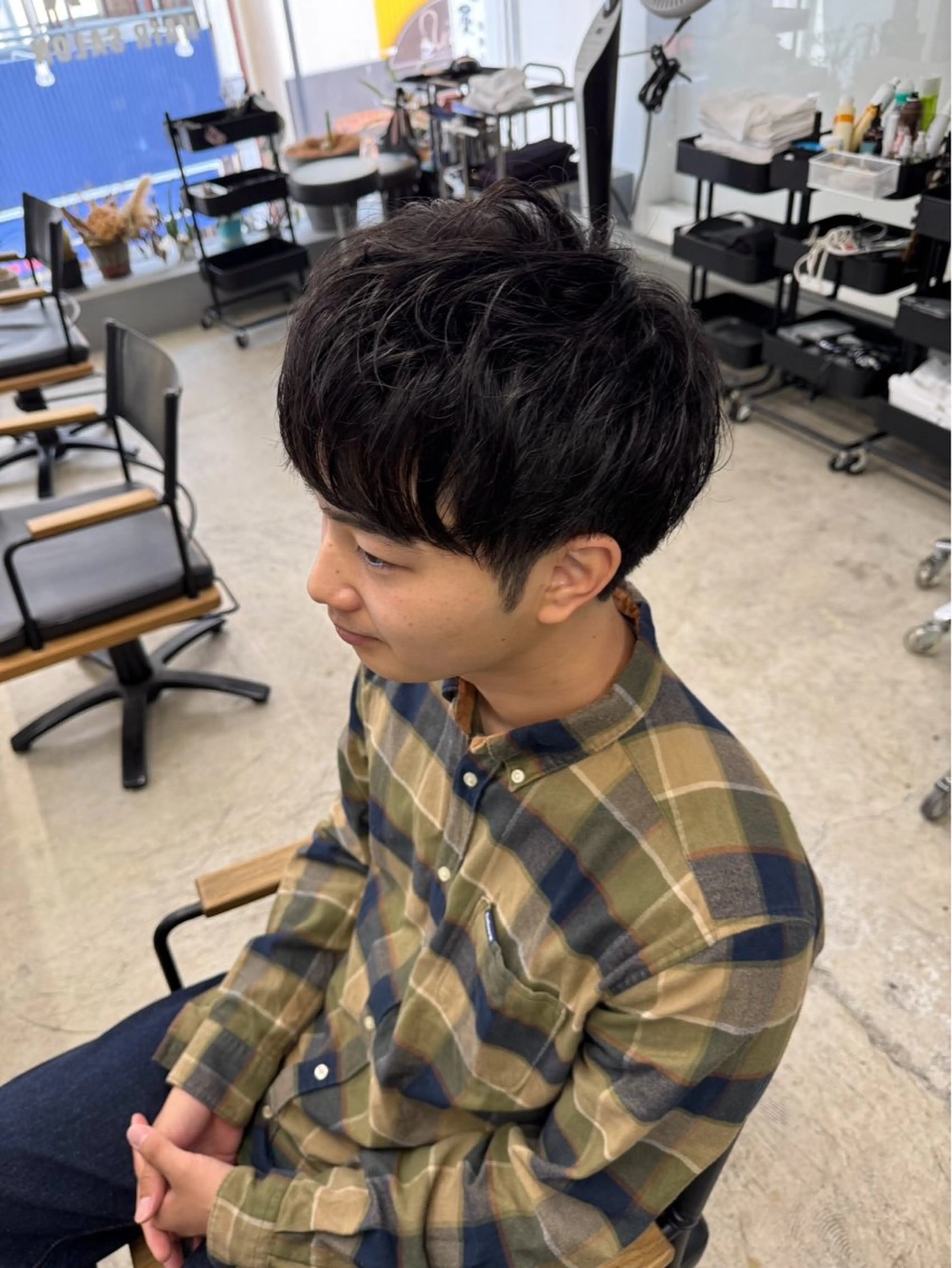 ショート パーマ メンズ カット パーマ メンズ専門サロン wokeのヘアスタイル