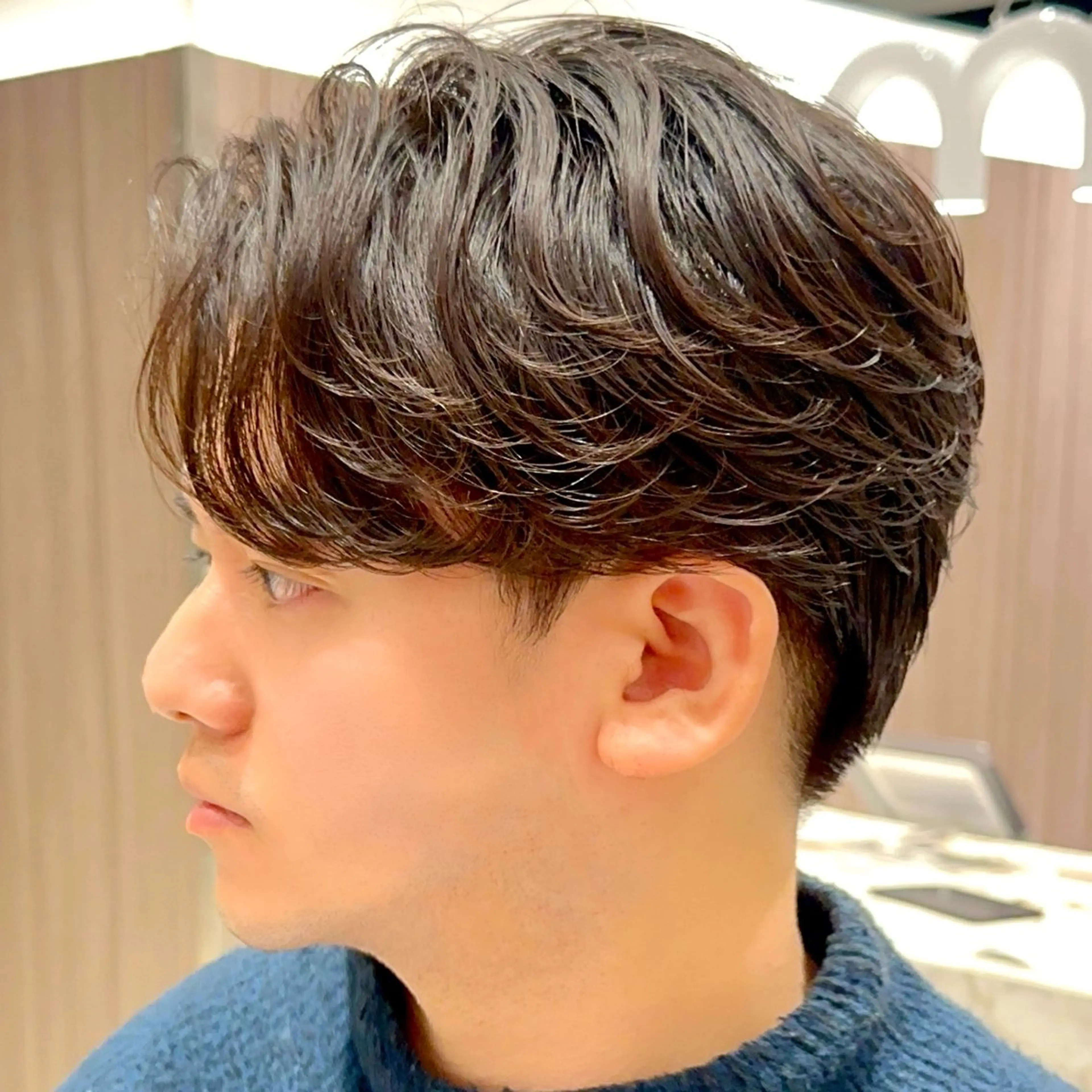 【メンズ限定】ワンカラー（透明感カラー/センターパート/シースルーマッシュ/スパイキーショート）の写真