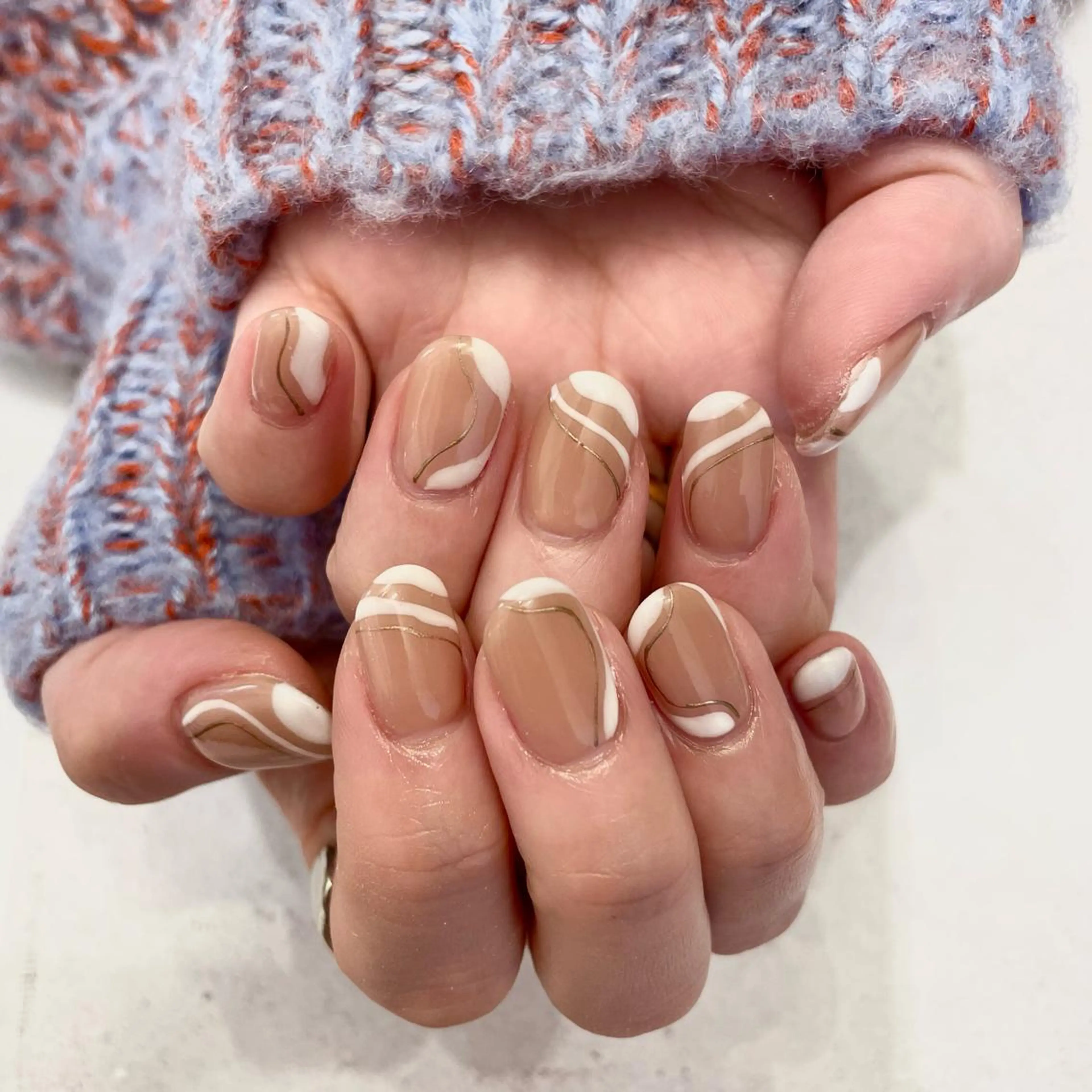 ネイル ハンドネイル Sea  nail by emaのネイルデザイン