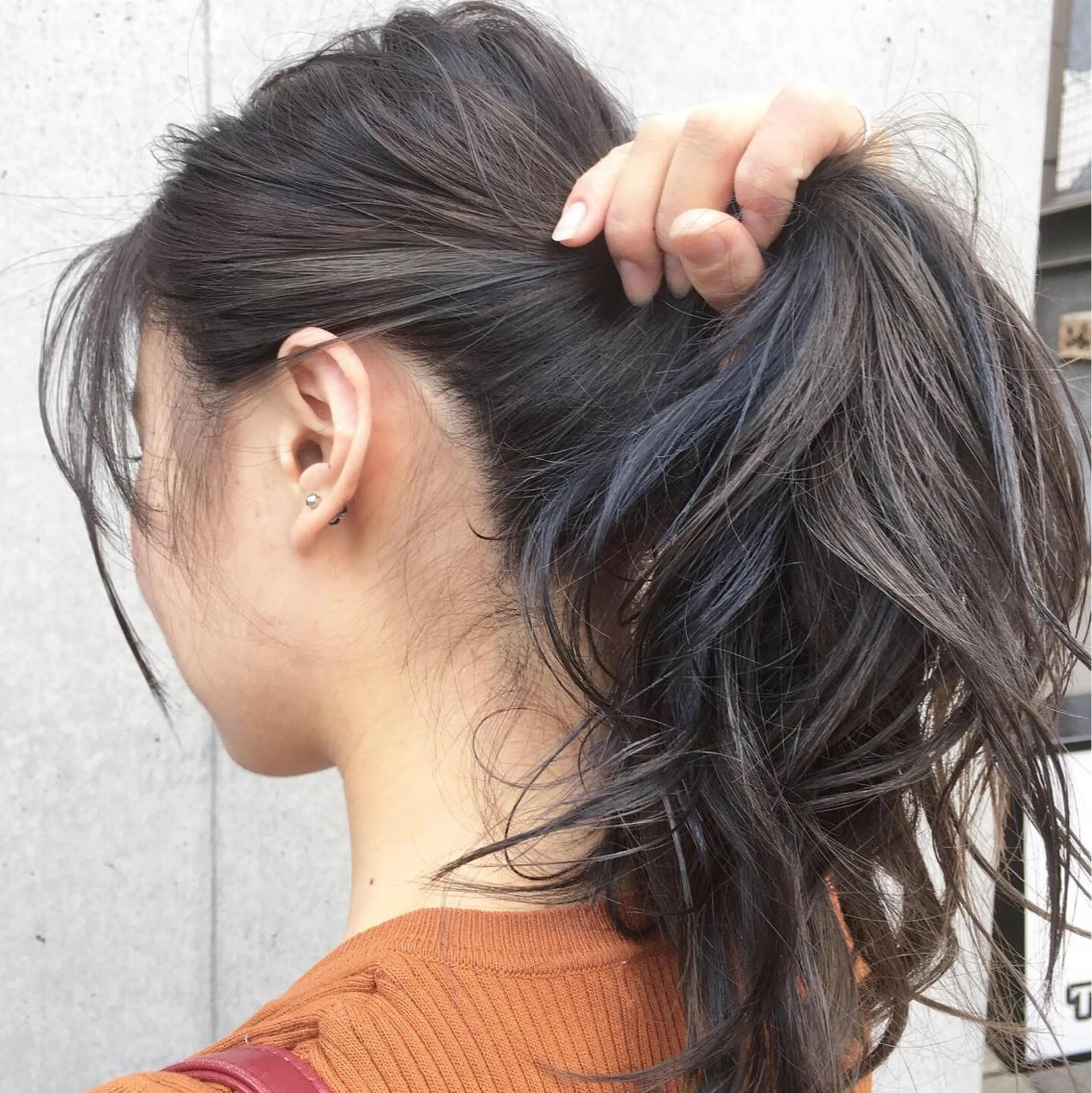 ロング カラー グレージュ インナーカラー edge.所属・くまがい みゆ【edge.】のヘアスタイル