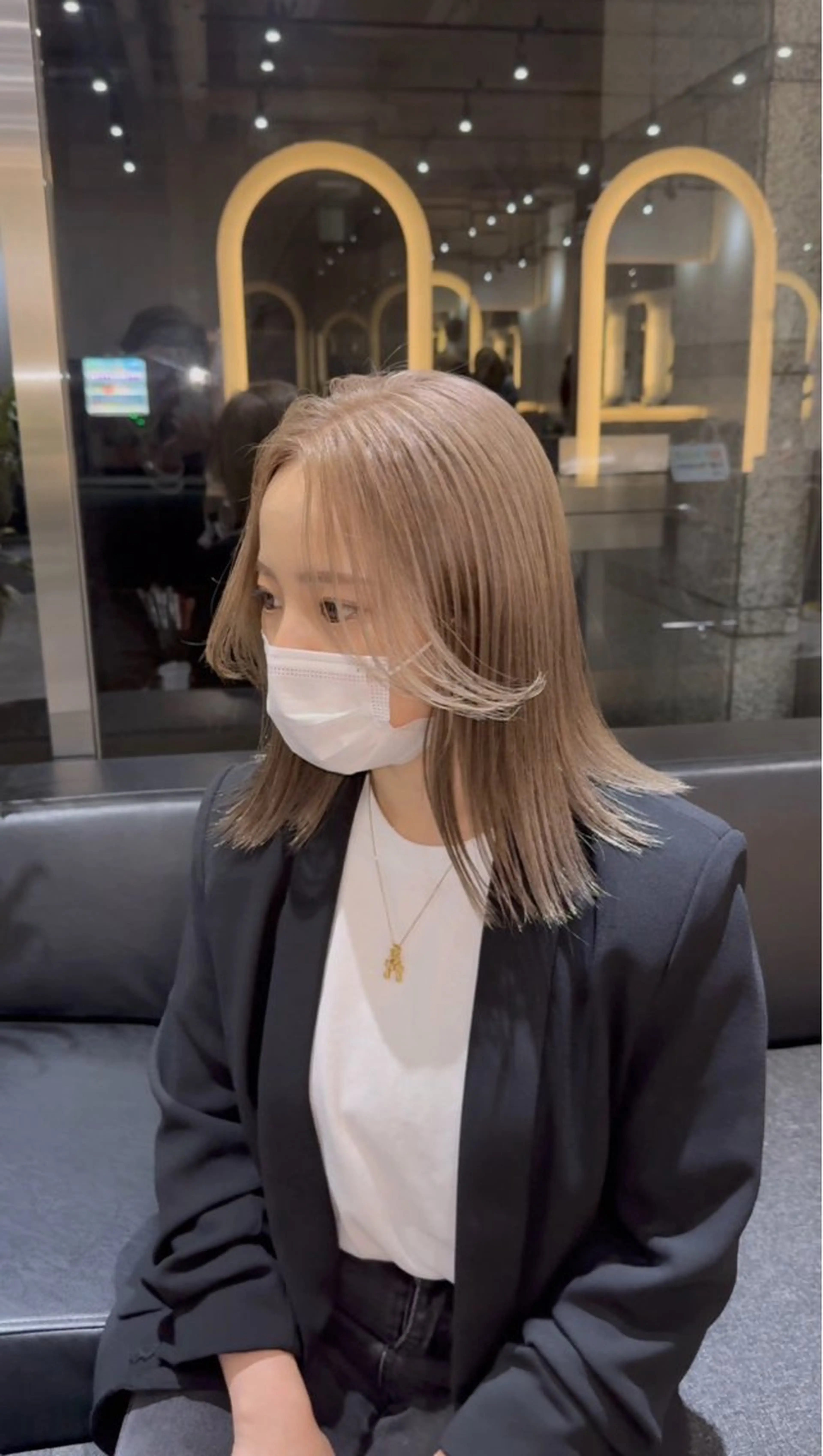 ミディアム カラー ヘアカラー トリートメント レイヤーカット/ ブリーチカラー/雅人のヘアスタイル