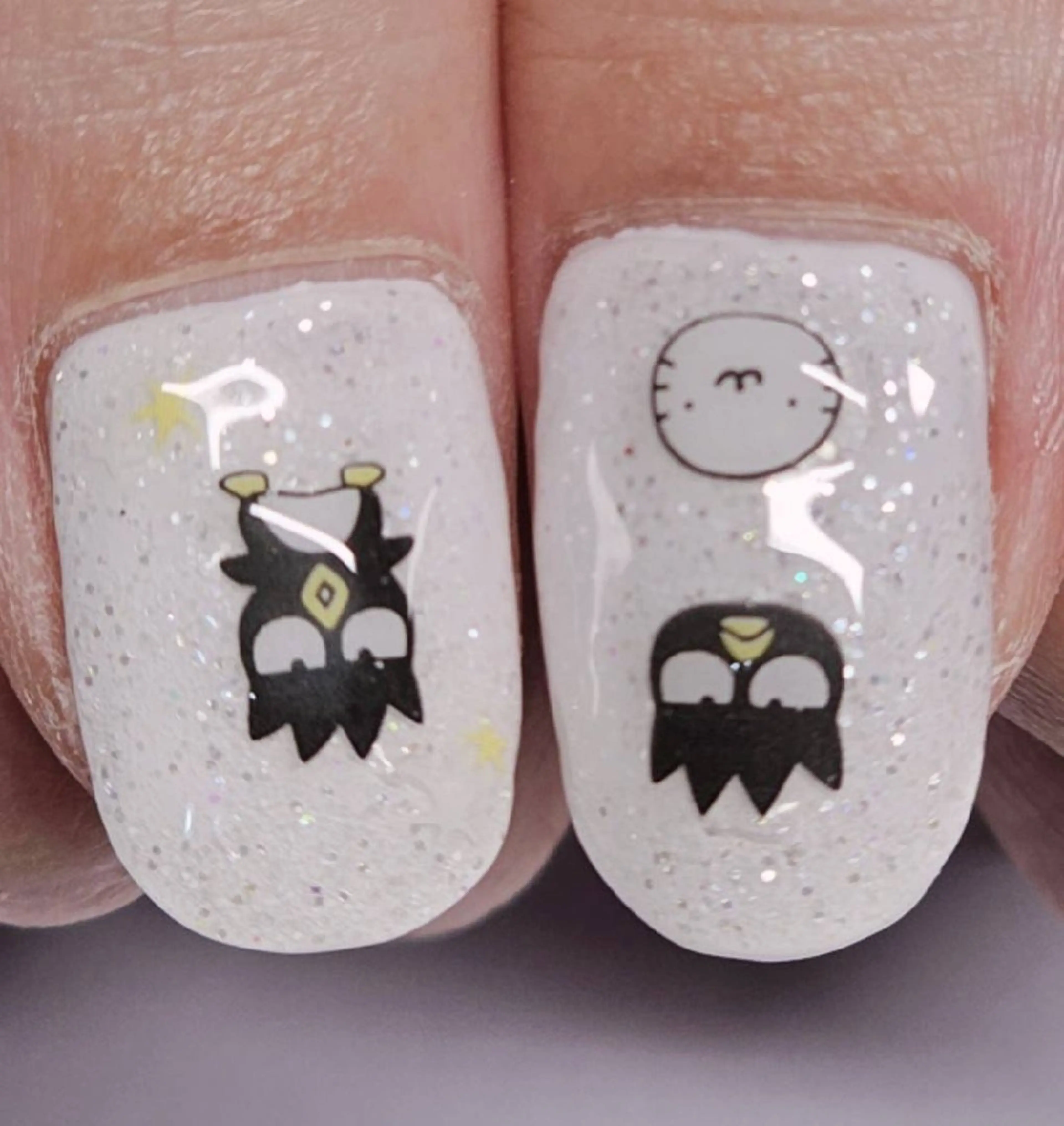 ネイル クリアネイル ラメ(グリッター) 持ち込み ホワイト ハンドネイル よしだ ひろきのネイルデザイン