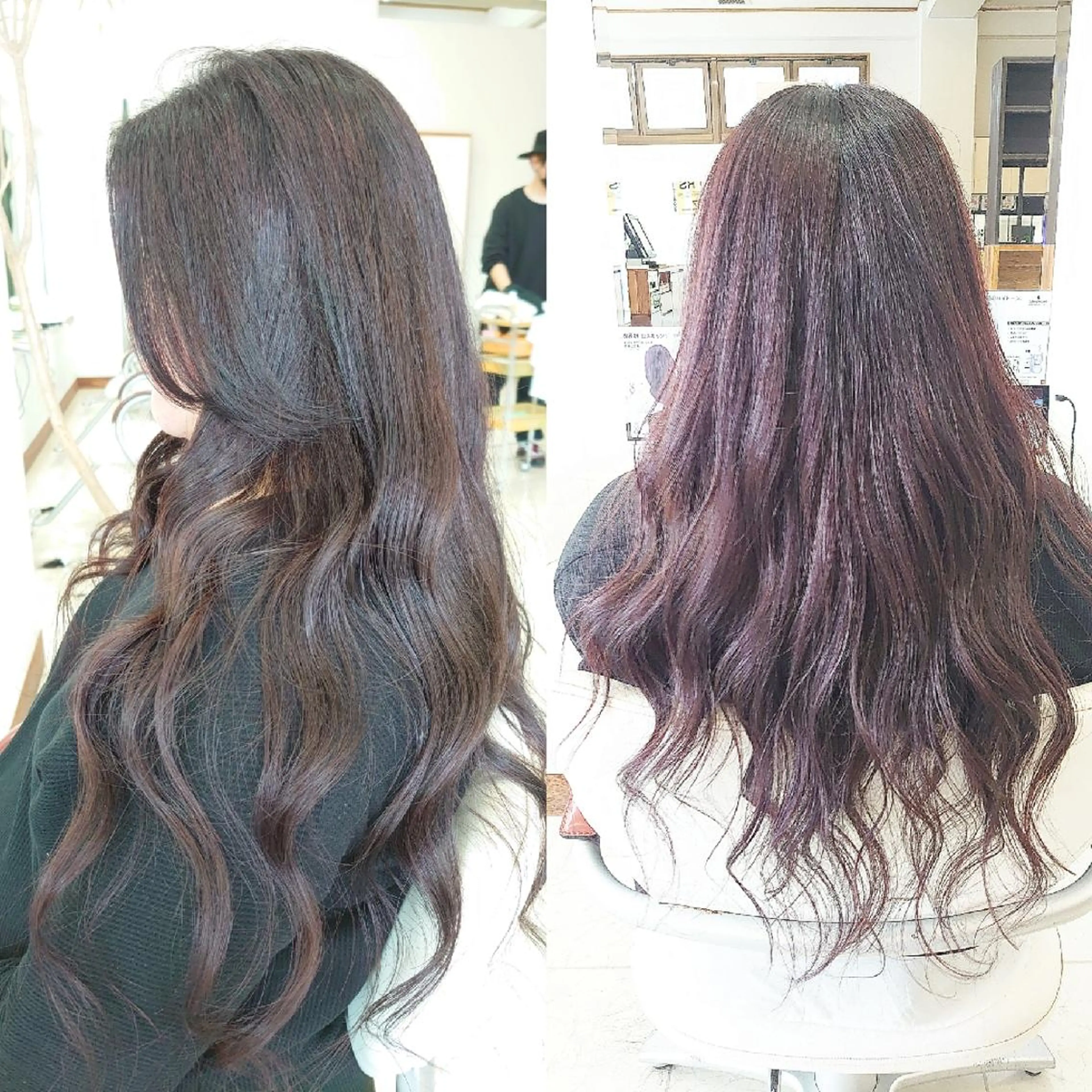 ロング カラー カット ヘアカラー トリートメント ｷﾝｼﾞｮｳ ｴﾅﾐのヘアスタイル