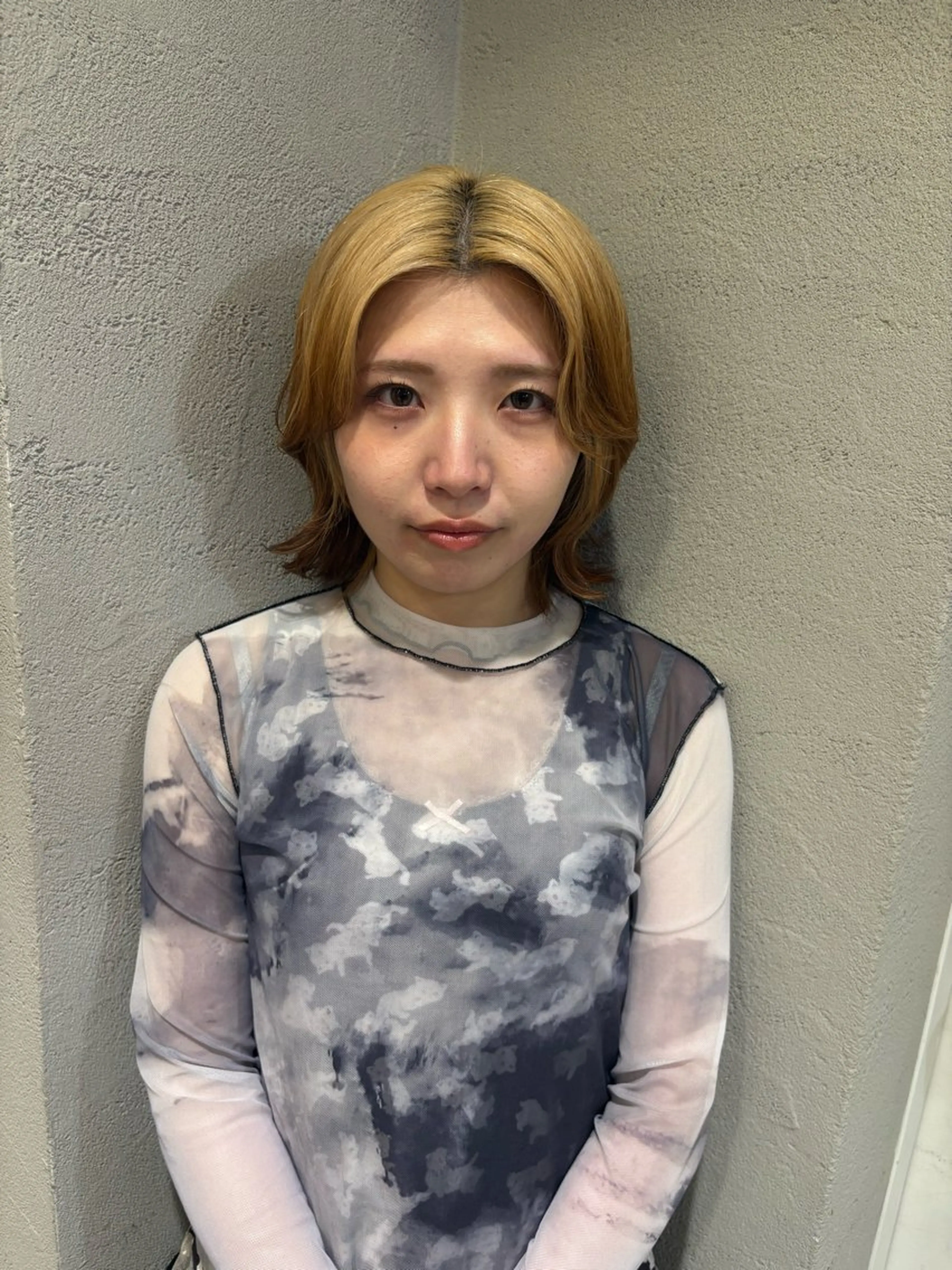 ミディアム ヘアアレンジ 韓国風ヘア 外ハネヘア ヘアセット shizuki🌙 /ヘアカラーのヘアスタイル