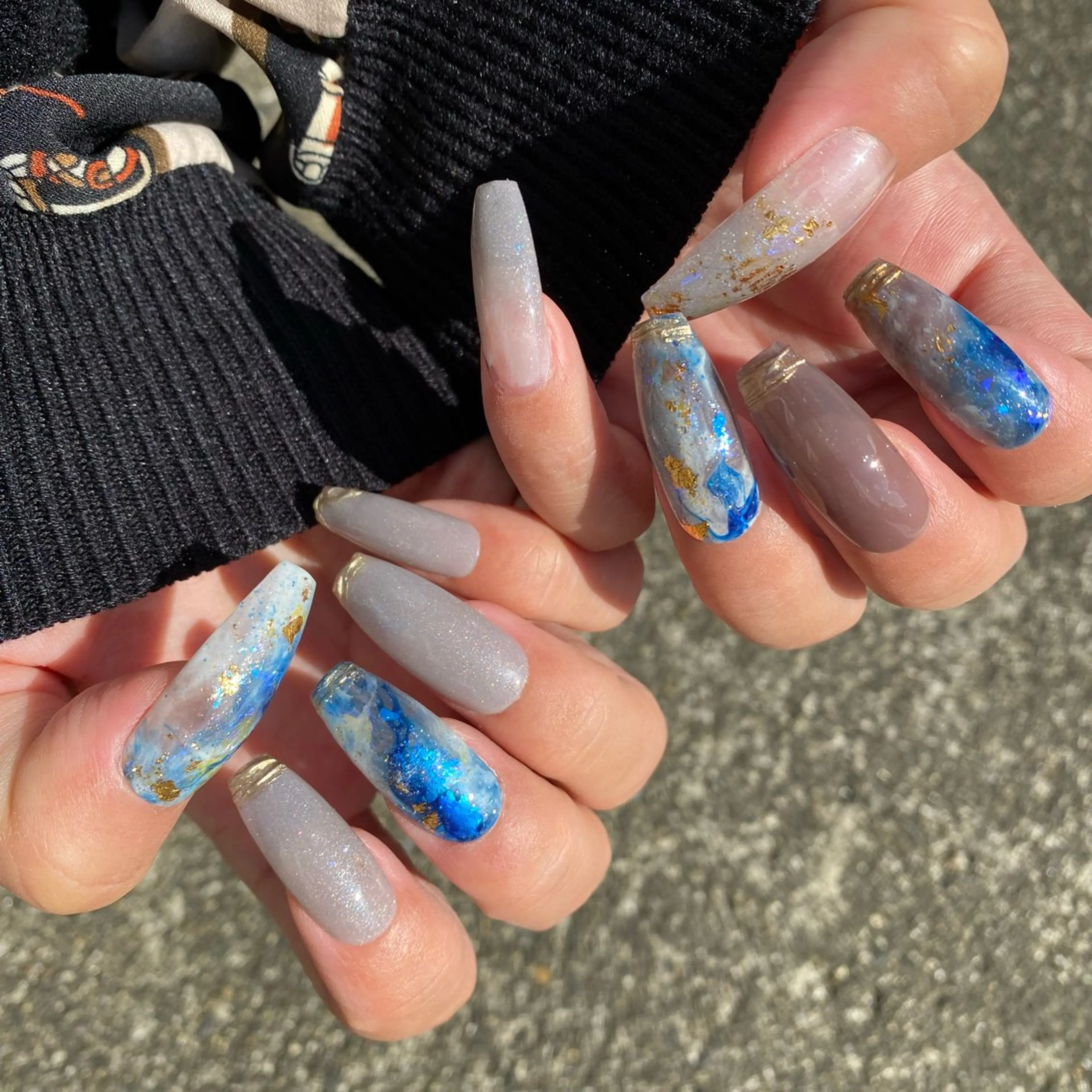 ネイル ハンドネイル 鹿島台ネイルサロン/ 長さだし◎のネイルデザイン