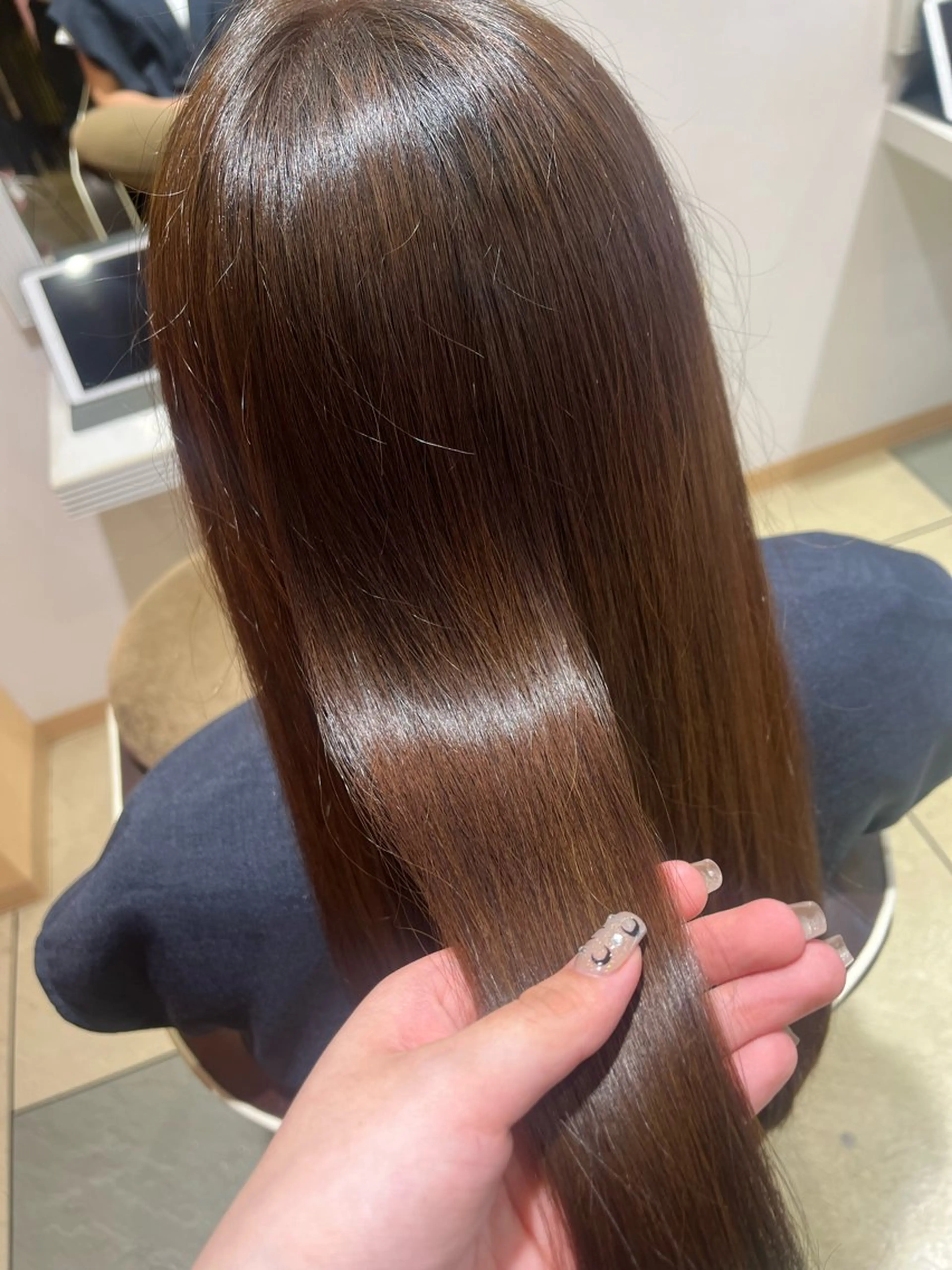 ロング カラー カット ヘアカラー トリートメント ベージュカラー⌇﻿ くびれヘア.𐙚心音のヘアスタイル