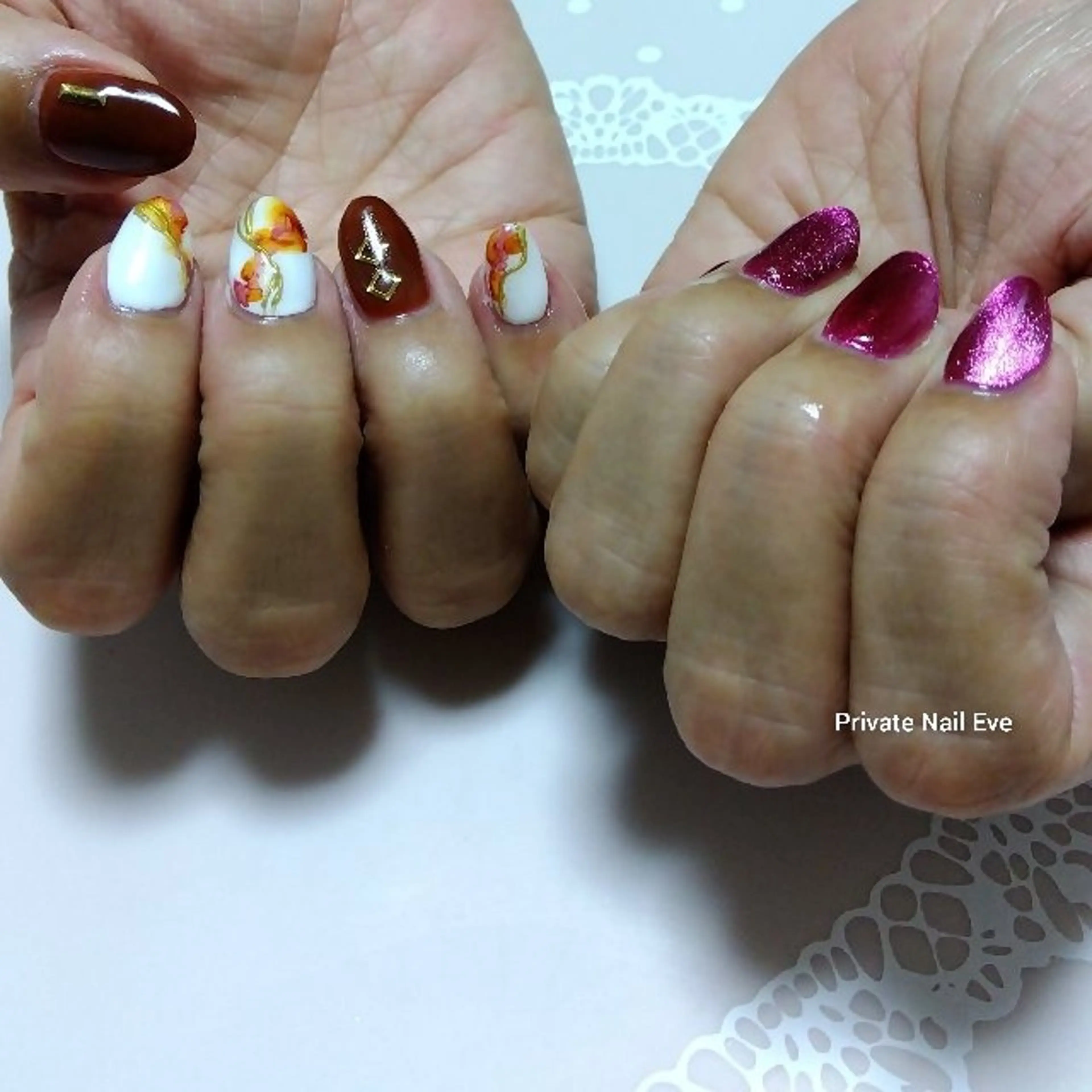 ネイル マグネットネイル ニュアンスネイル ハンドネイル ネイル junkoのネイルデザイン