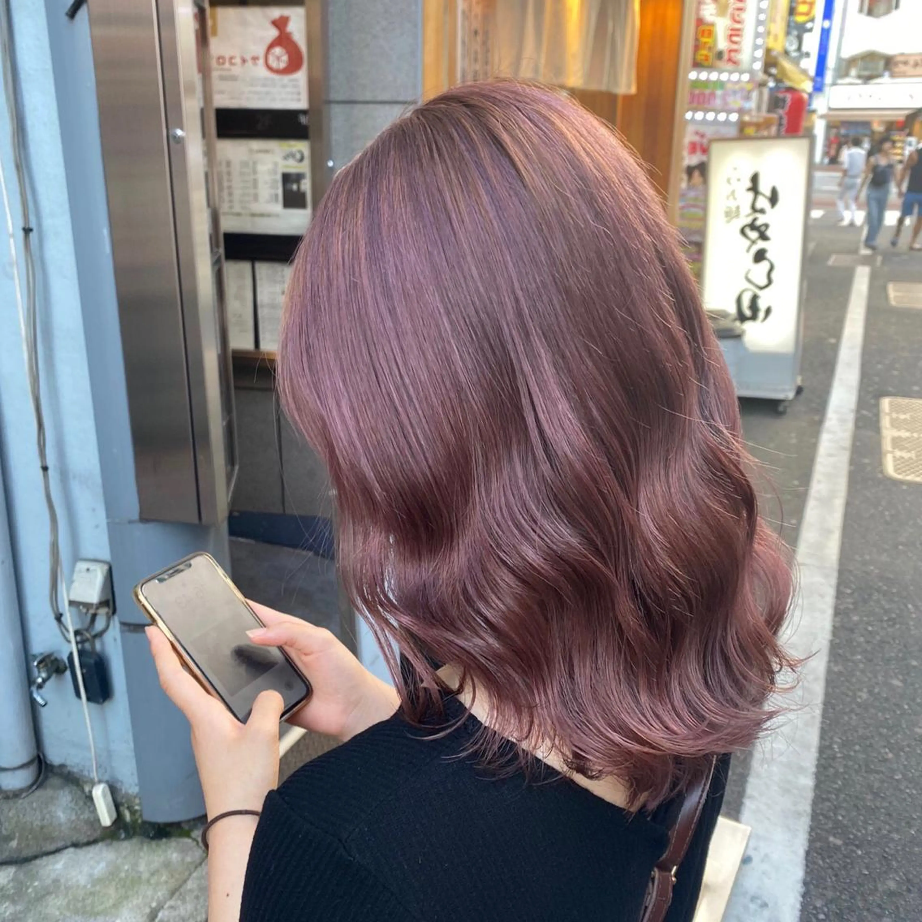 セミロング カラー ラベンダーカラー ヘアカラー トリートメント ヘアセット 透明感カラー🤍 Kaitoのヘアスタイル