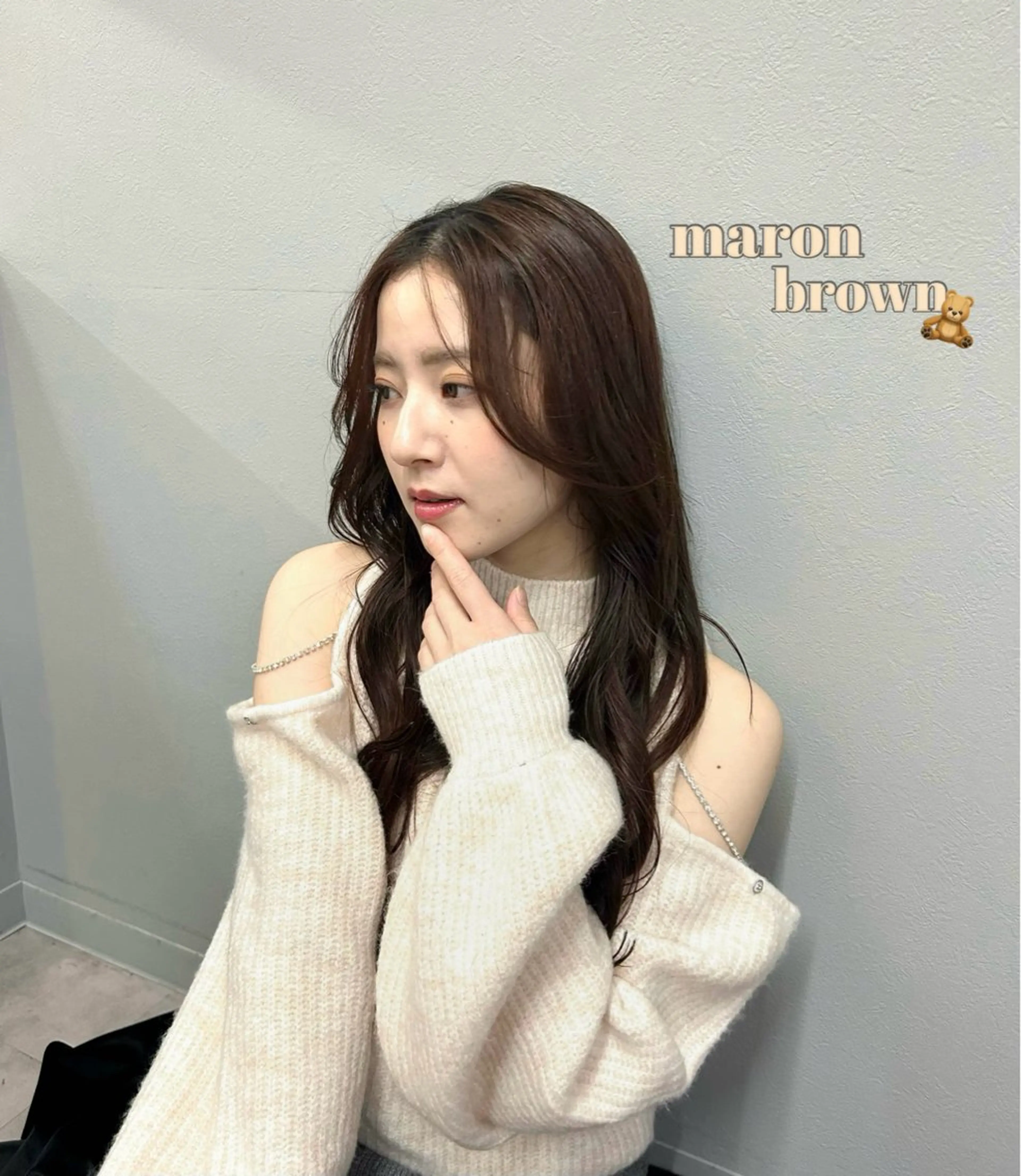 ロング カラー ブラウンカラー マロンブラウン ヘアカラー トリートメント ブリーチなしカラー ‎🐰Himeka♡のヘアスタイル