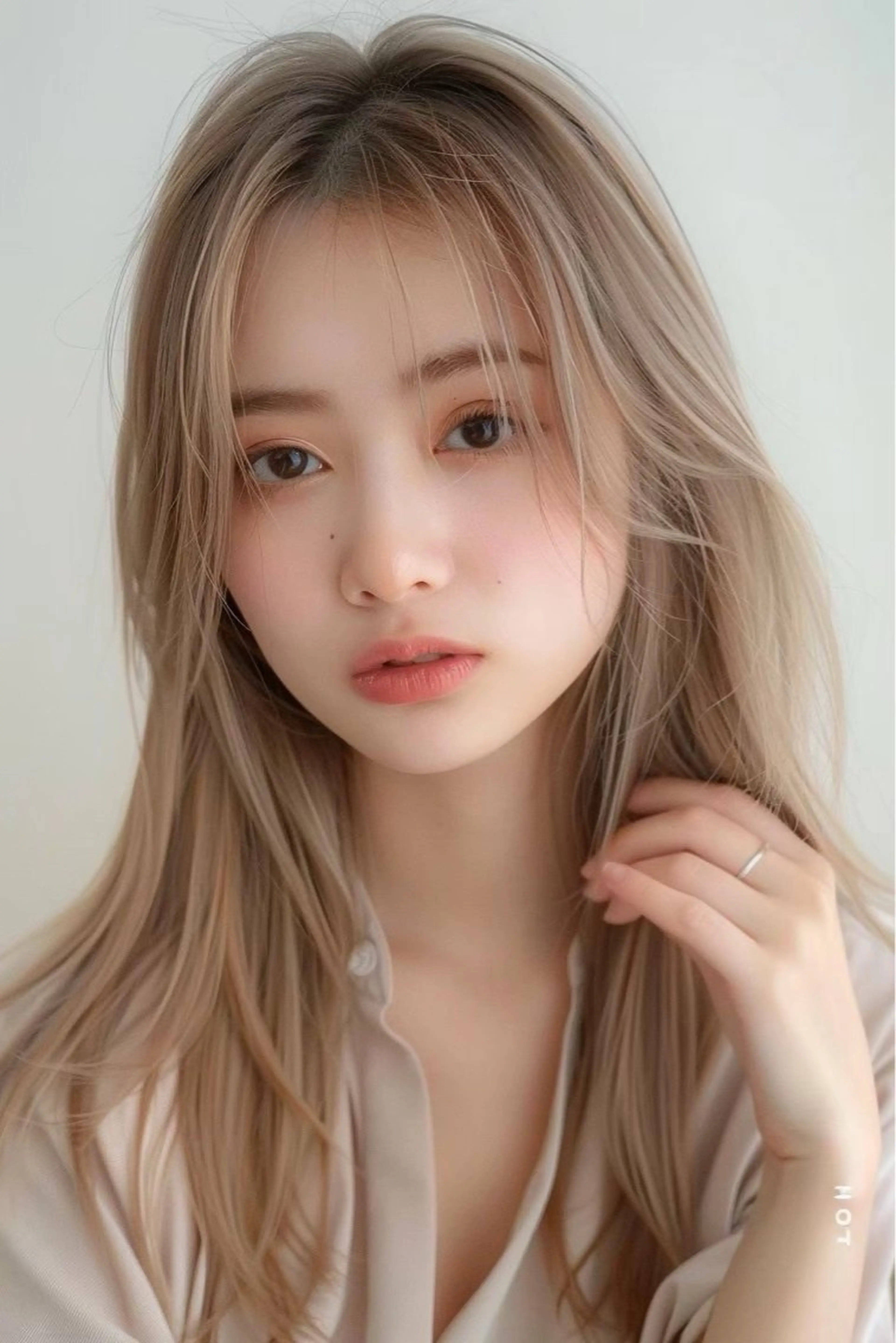 セミロング カラー カット ヘアカラー トリートメント 最新ケアカラー 髪質改善YUTOのヘアスタイル