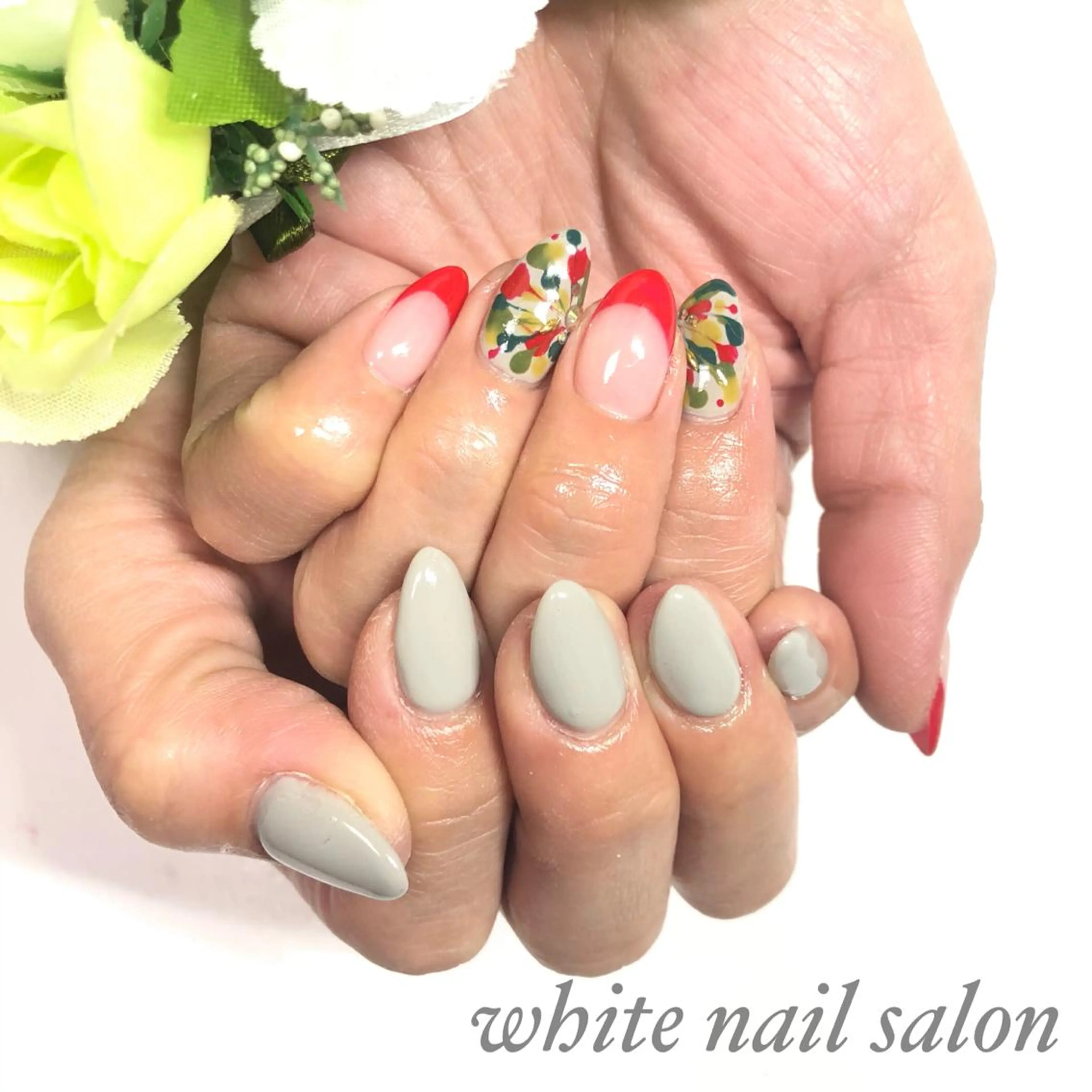 ネイル フットネイル ジェルネイル ハードジェル オフィスネイル スカルプネイル ハンドネイル white nail salonのネイルデザイン